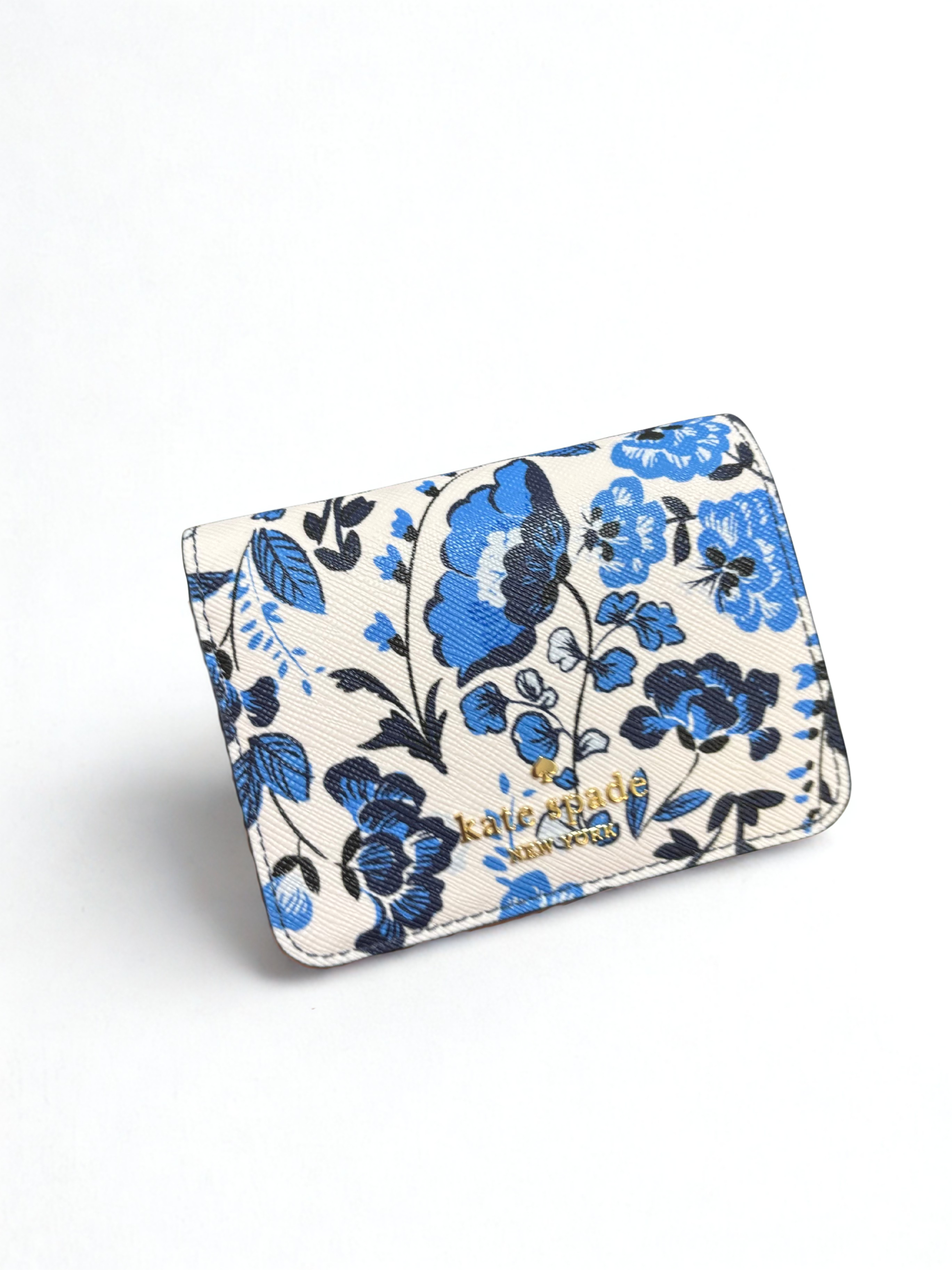 KATE SPADE Madison Bifold Wallet - Blue Vase Floral