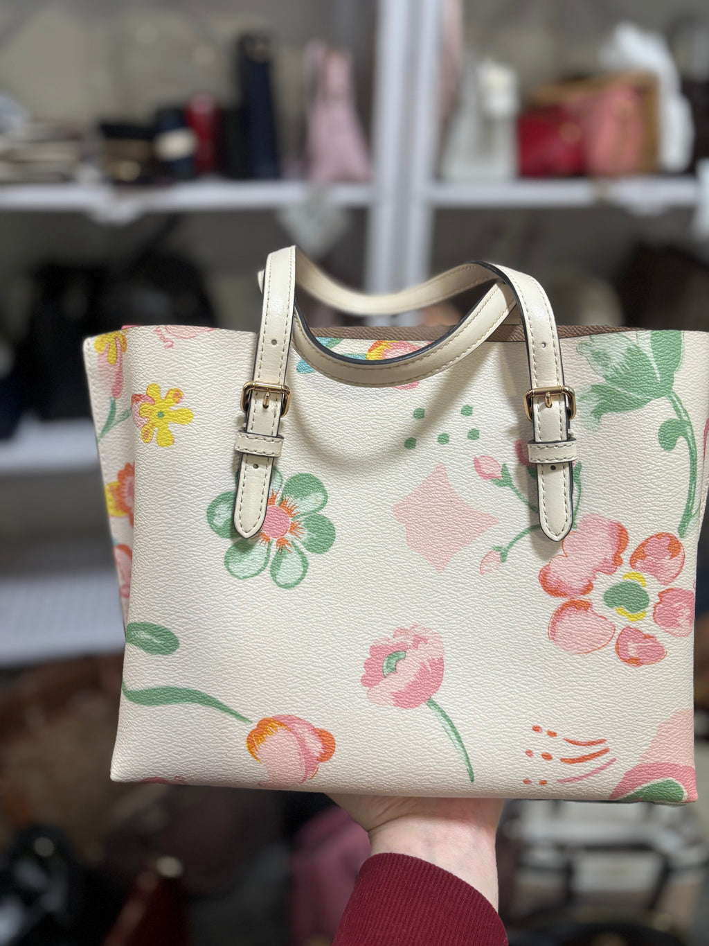 COACH Mollie Tote 25 Dreamy Land Floral Print/Chalk Multi