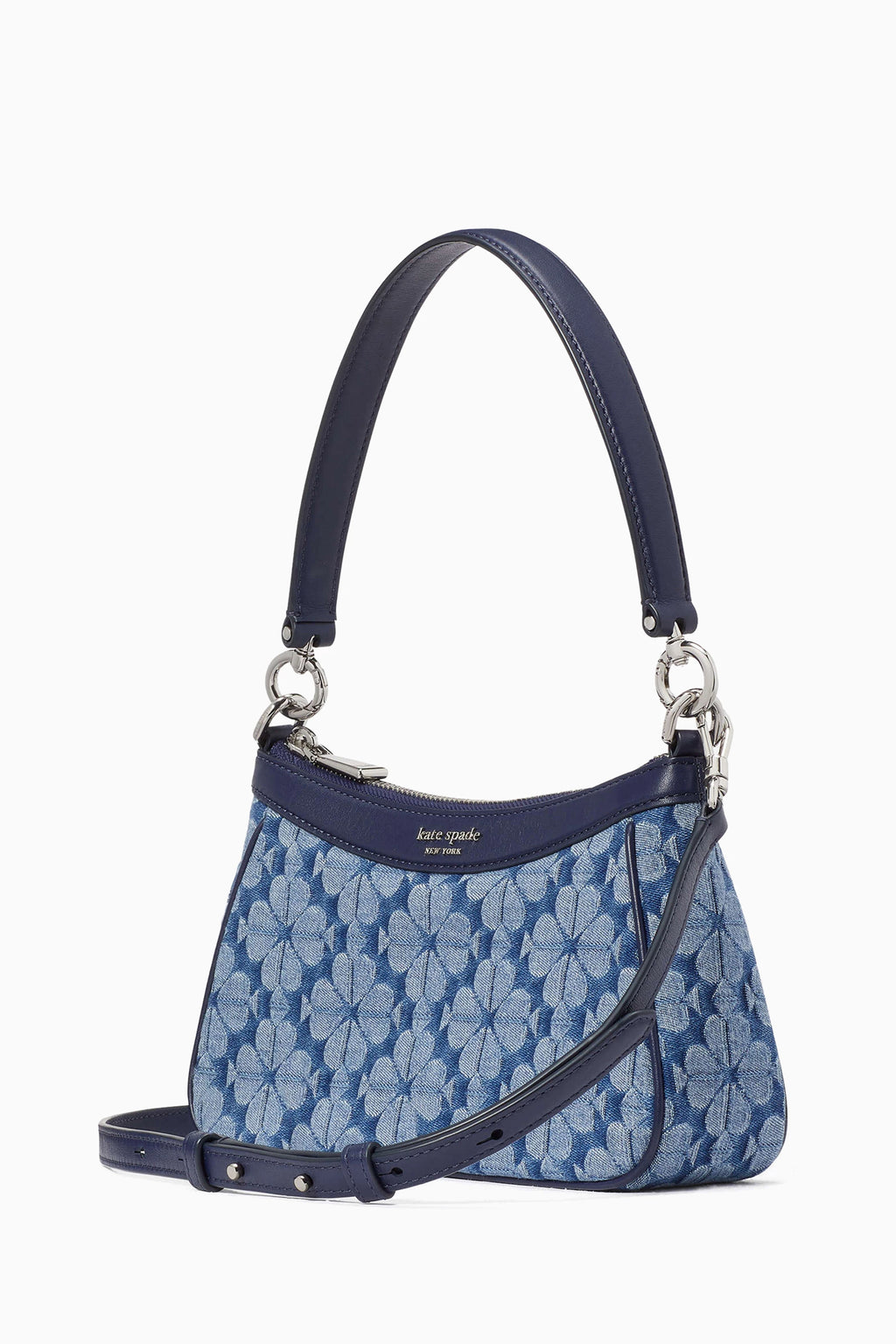 KATE SPADE Spade Flower Jacquard Denim Small Convertible Crossbody Bag