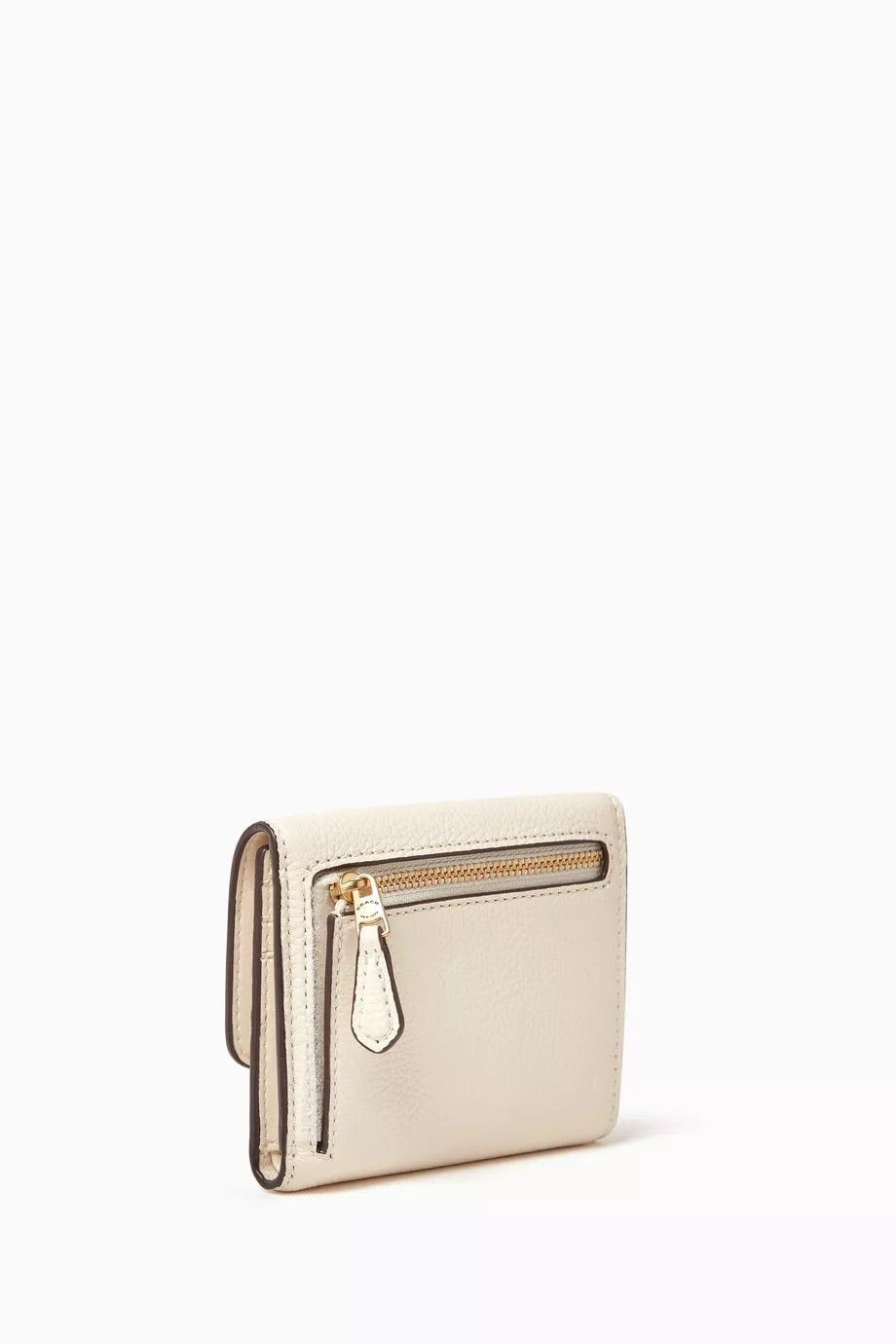 COACH Mila Trifold Pebbled Wallet - White