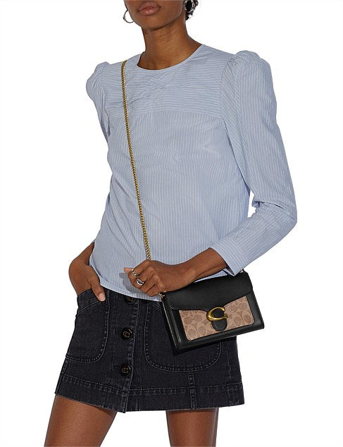COACH Tabby Chain Clutch in Colorblock Signature Canvas