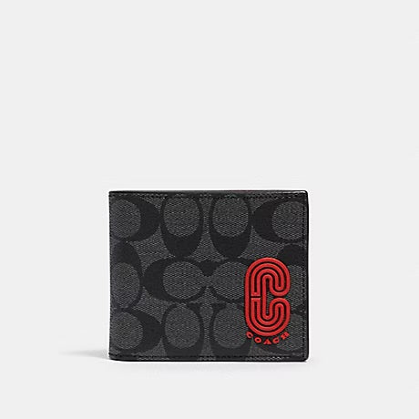 COACH 3 In 1 Wallet In Signature Leather Red/Charcoal
