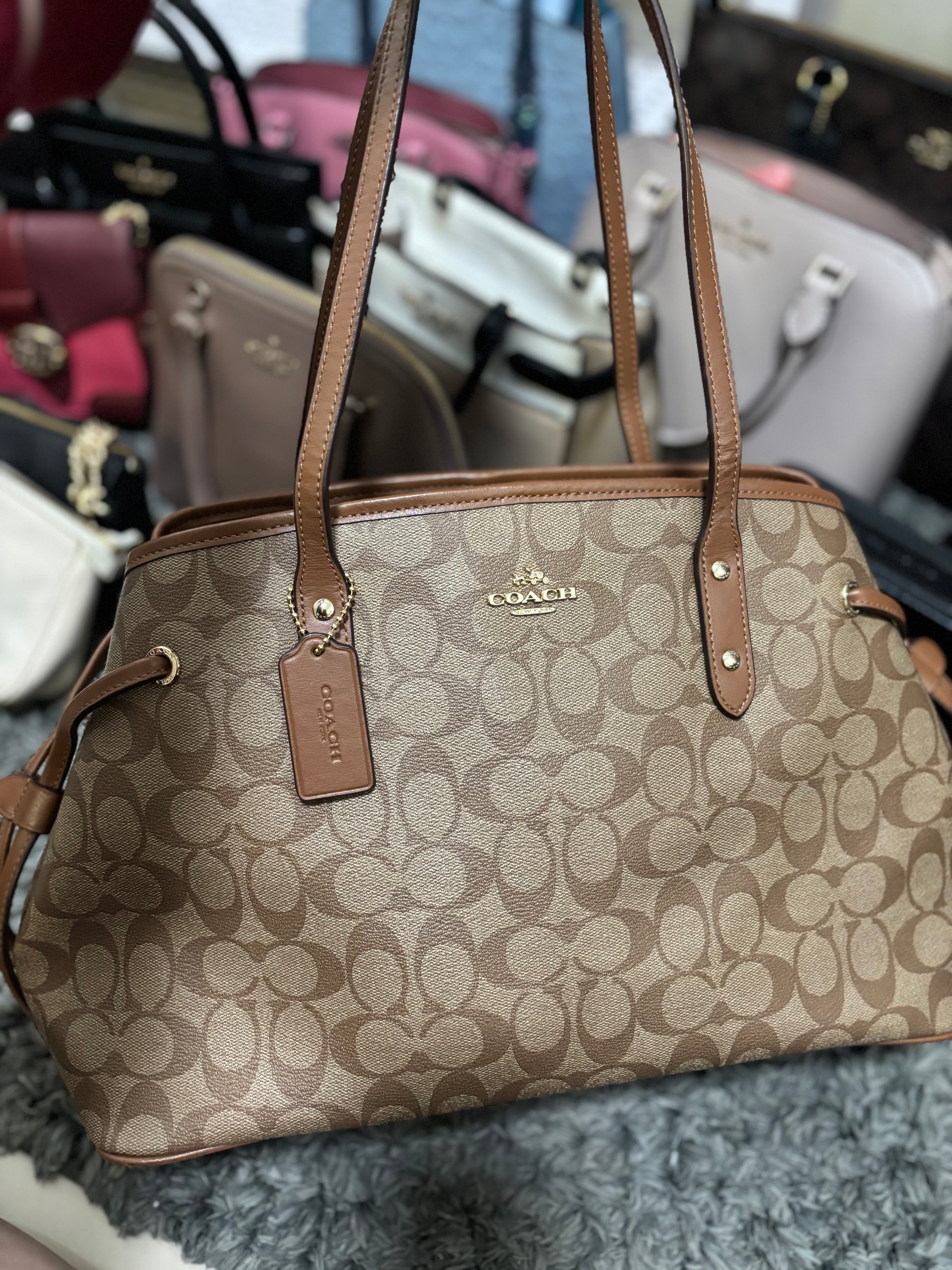 COACH Drawstring Carryall in Signature
