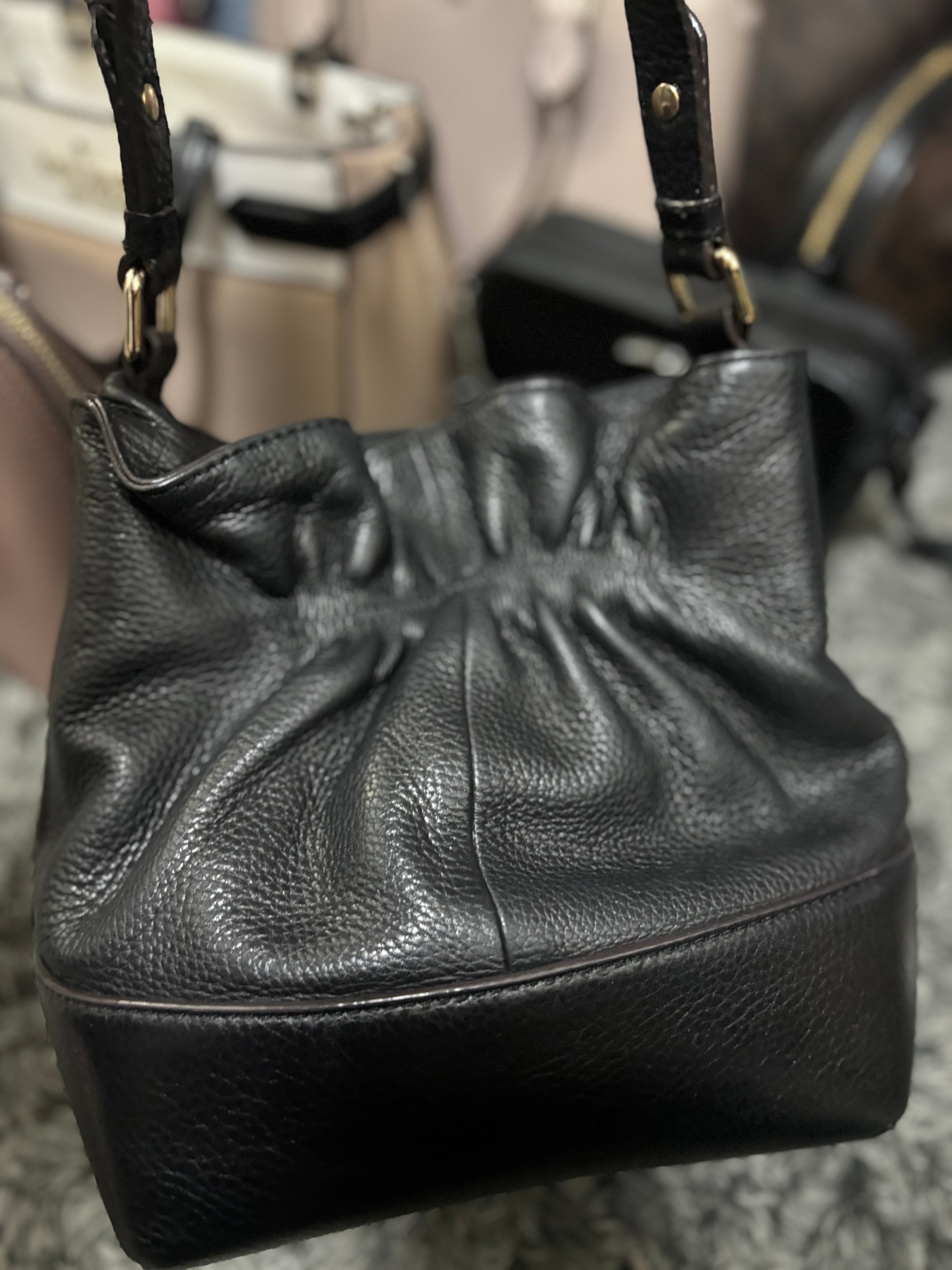 KATE SPADE Ribbon Black Bucket Bag