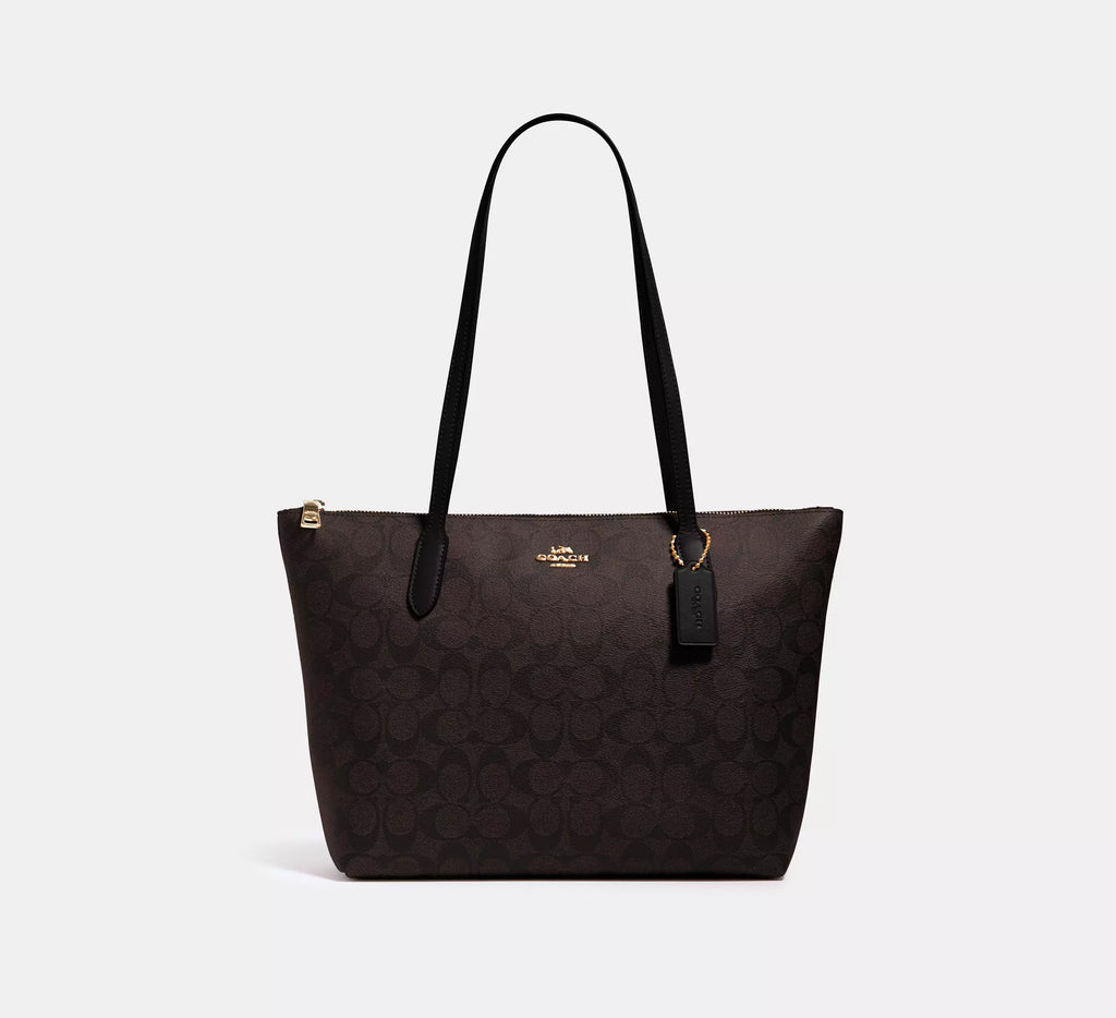 COACH Zip Top Tote - Mahogany