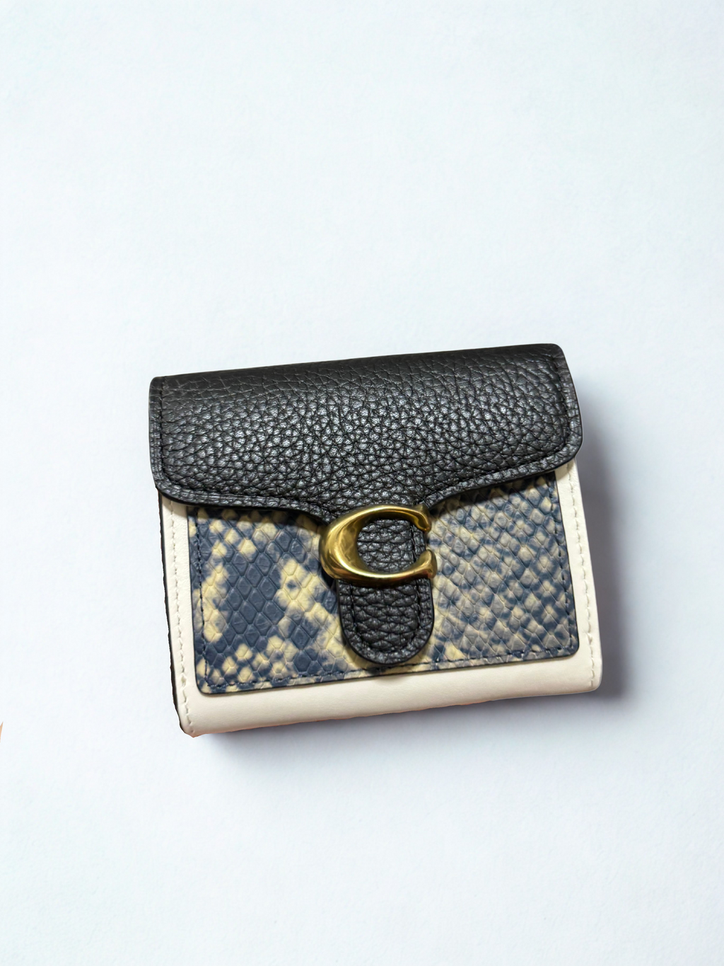 COACH Tabby Small Wallet With Snakeskin Detail