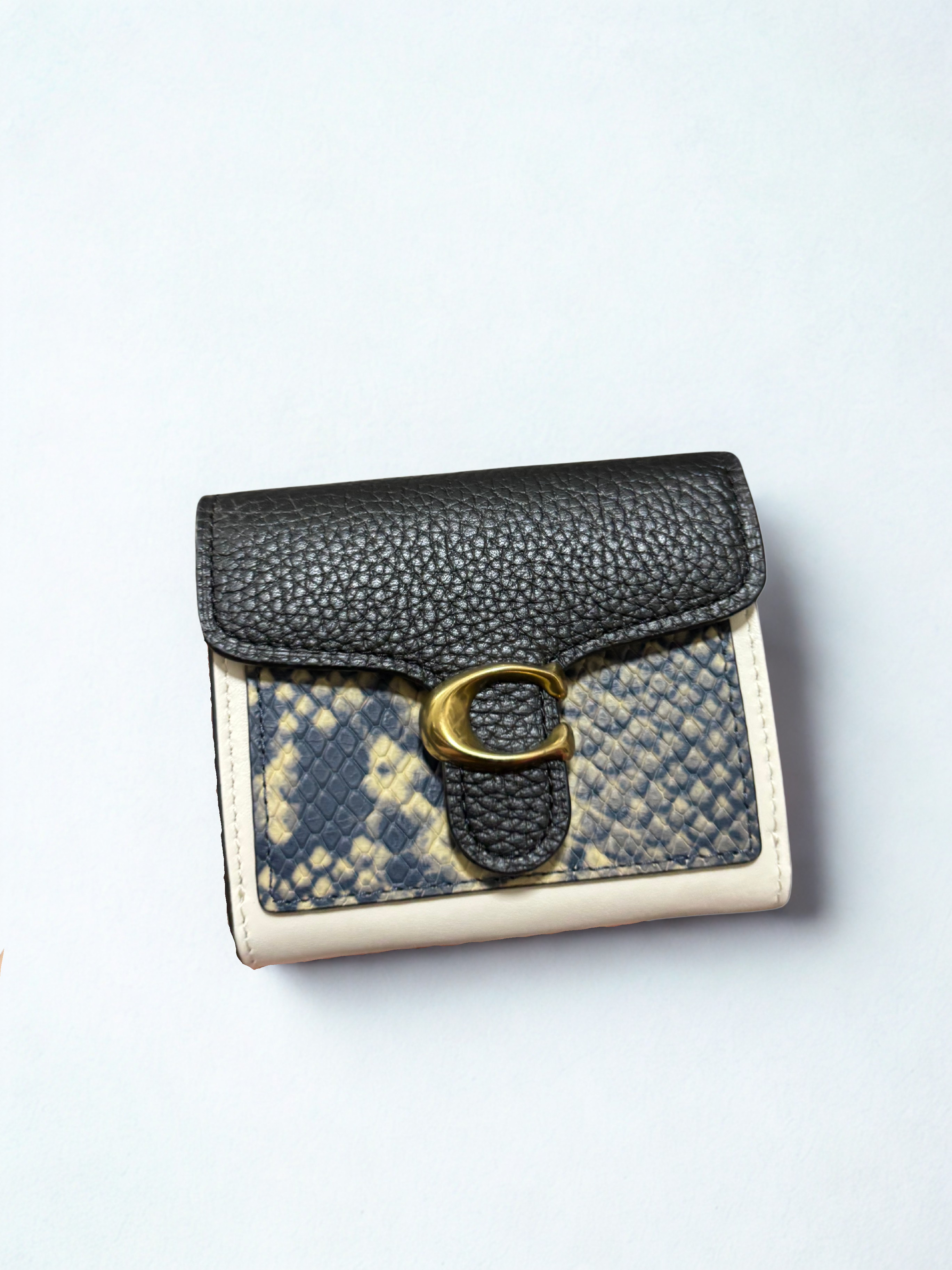 COACH Tabby Small Wallet With Snakeskin Detail