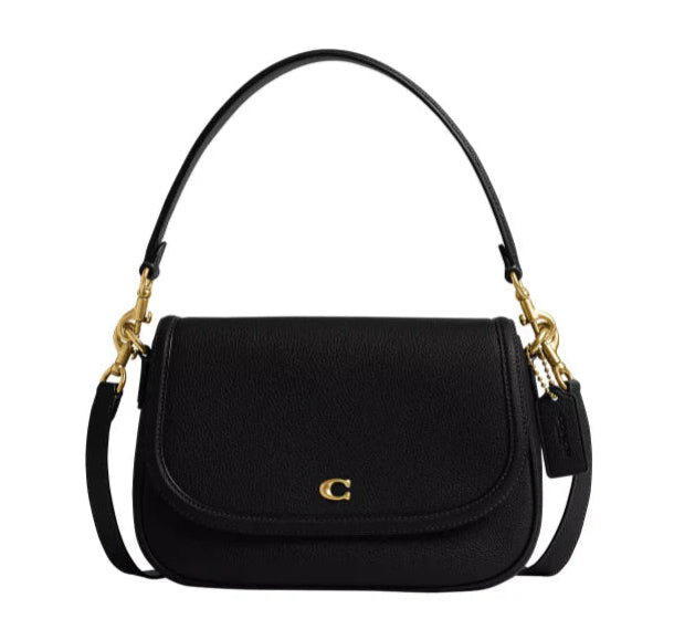COACH Legacy Small Pebbled Leather Shoulder Bag Black