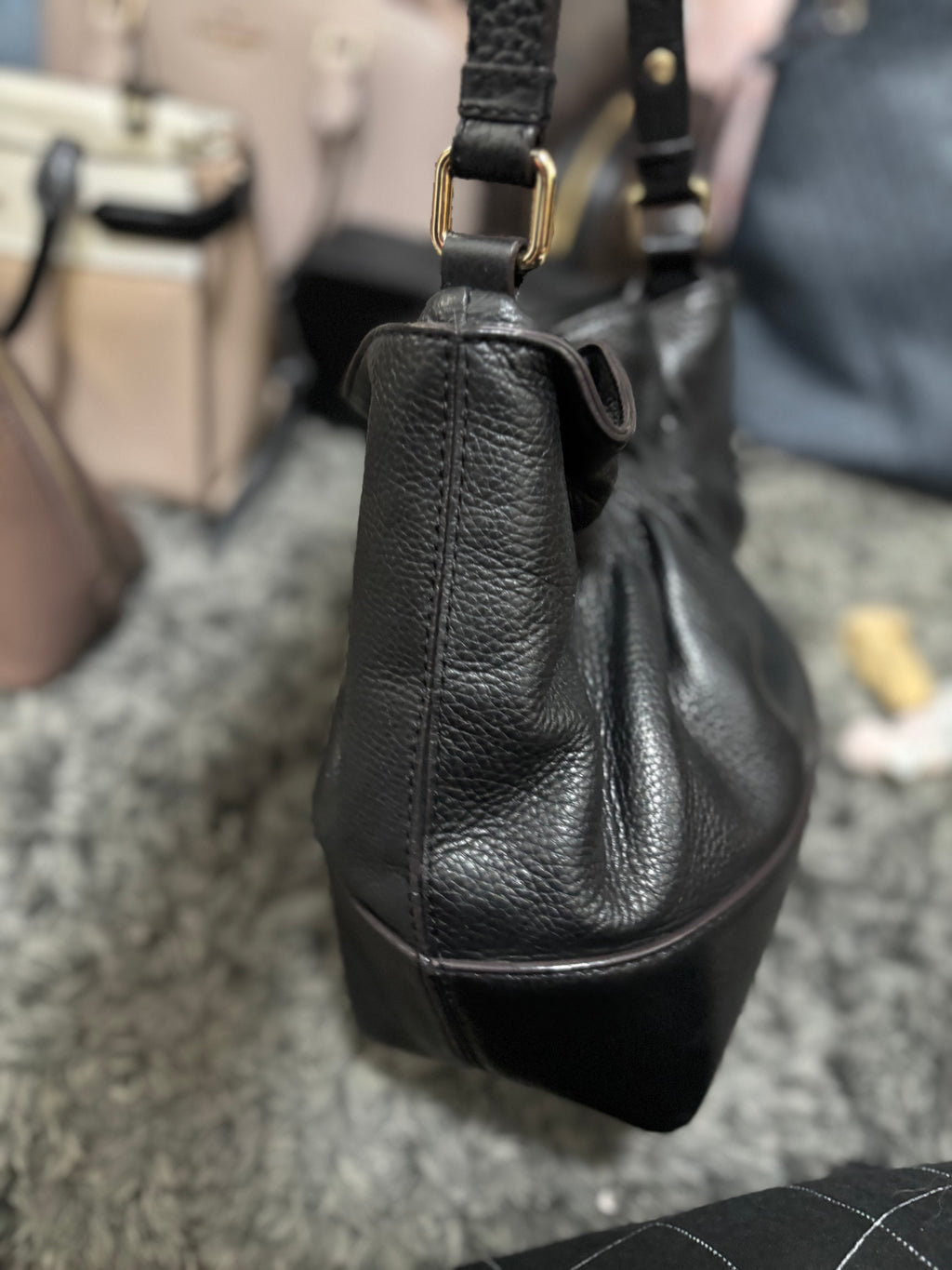 KATE SPADE Ribbon Black Bucket Bag