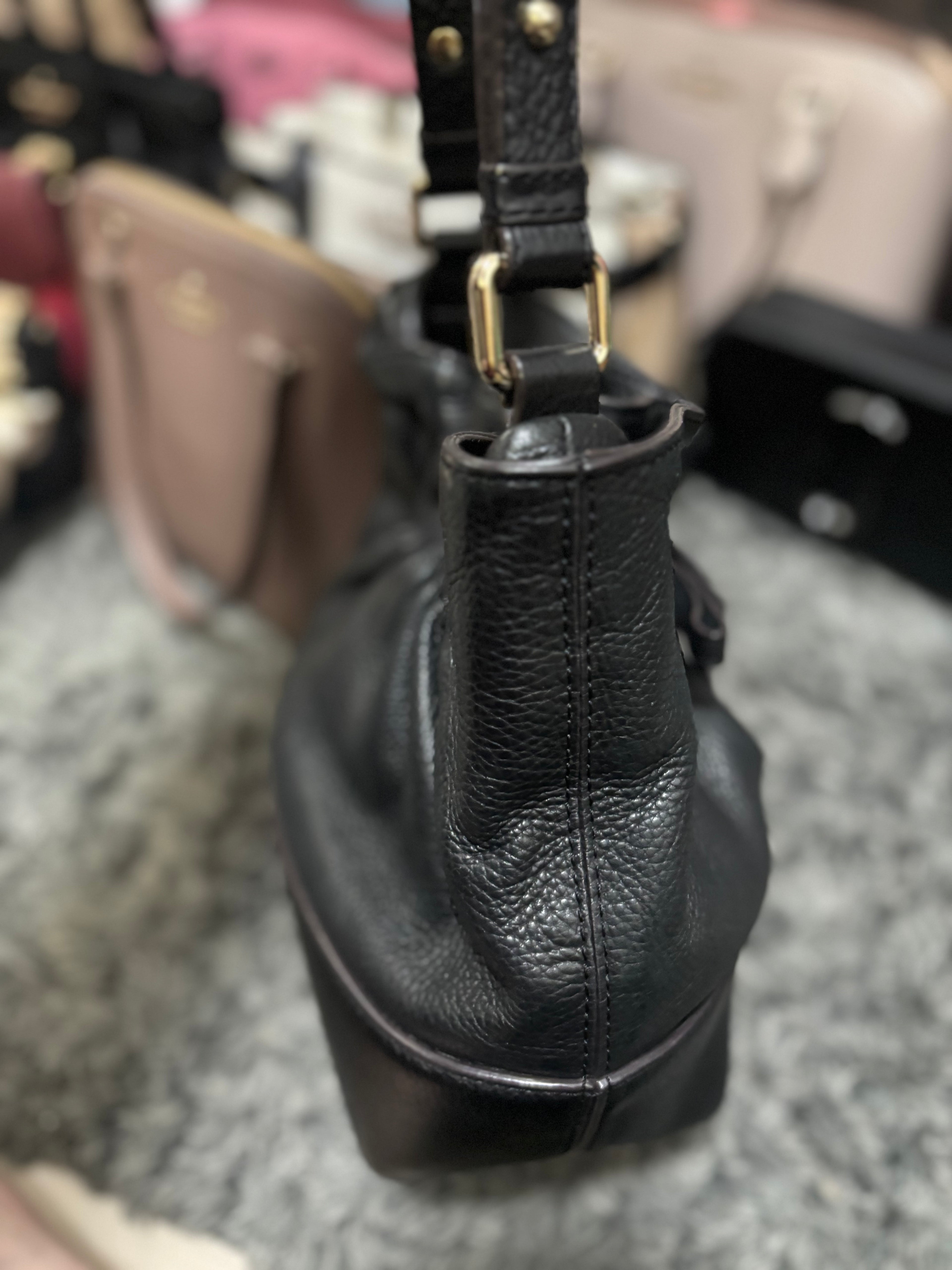 KATE SPADE Ribbon Black Bucket Bag