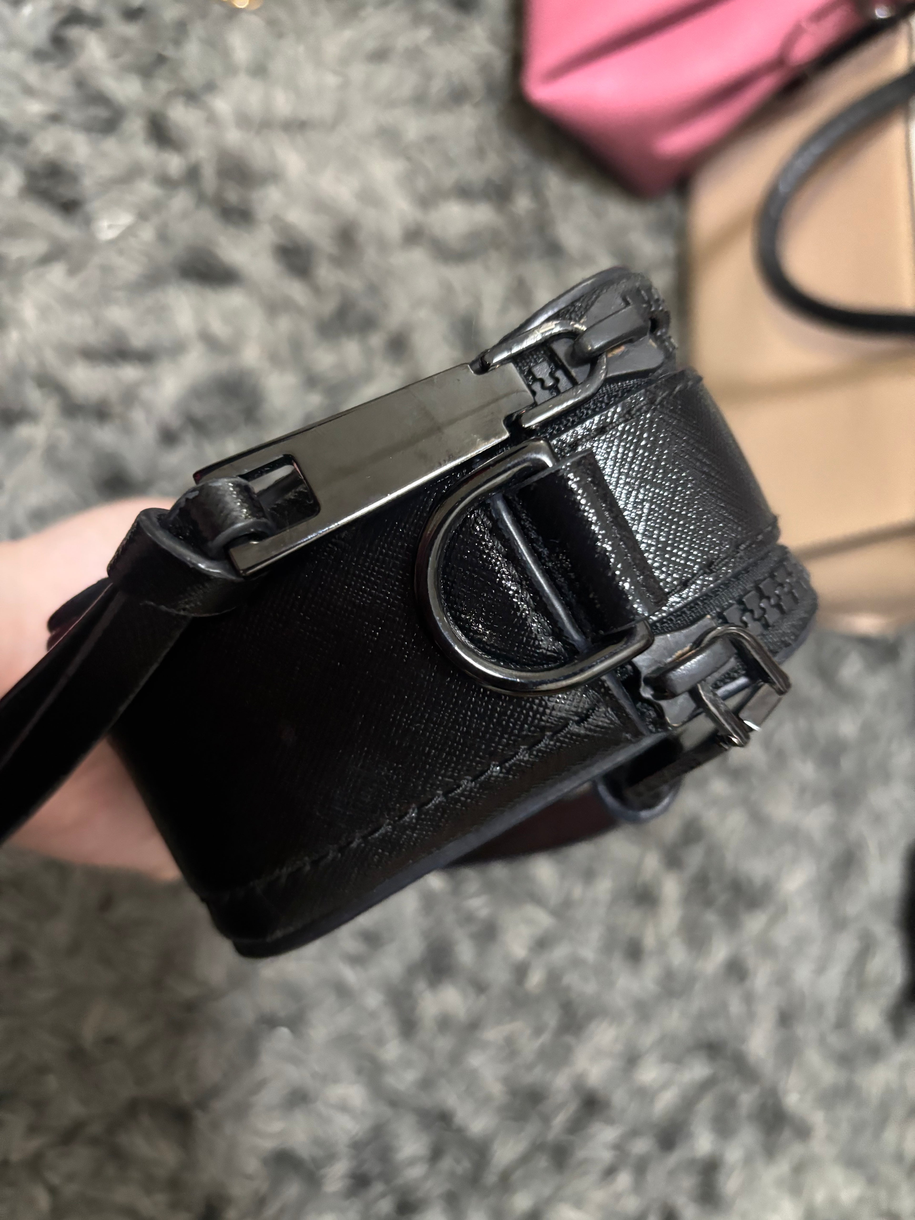 MARC JACOBS Black Leather Snapshot Camera Crossbody Bag
