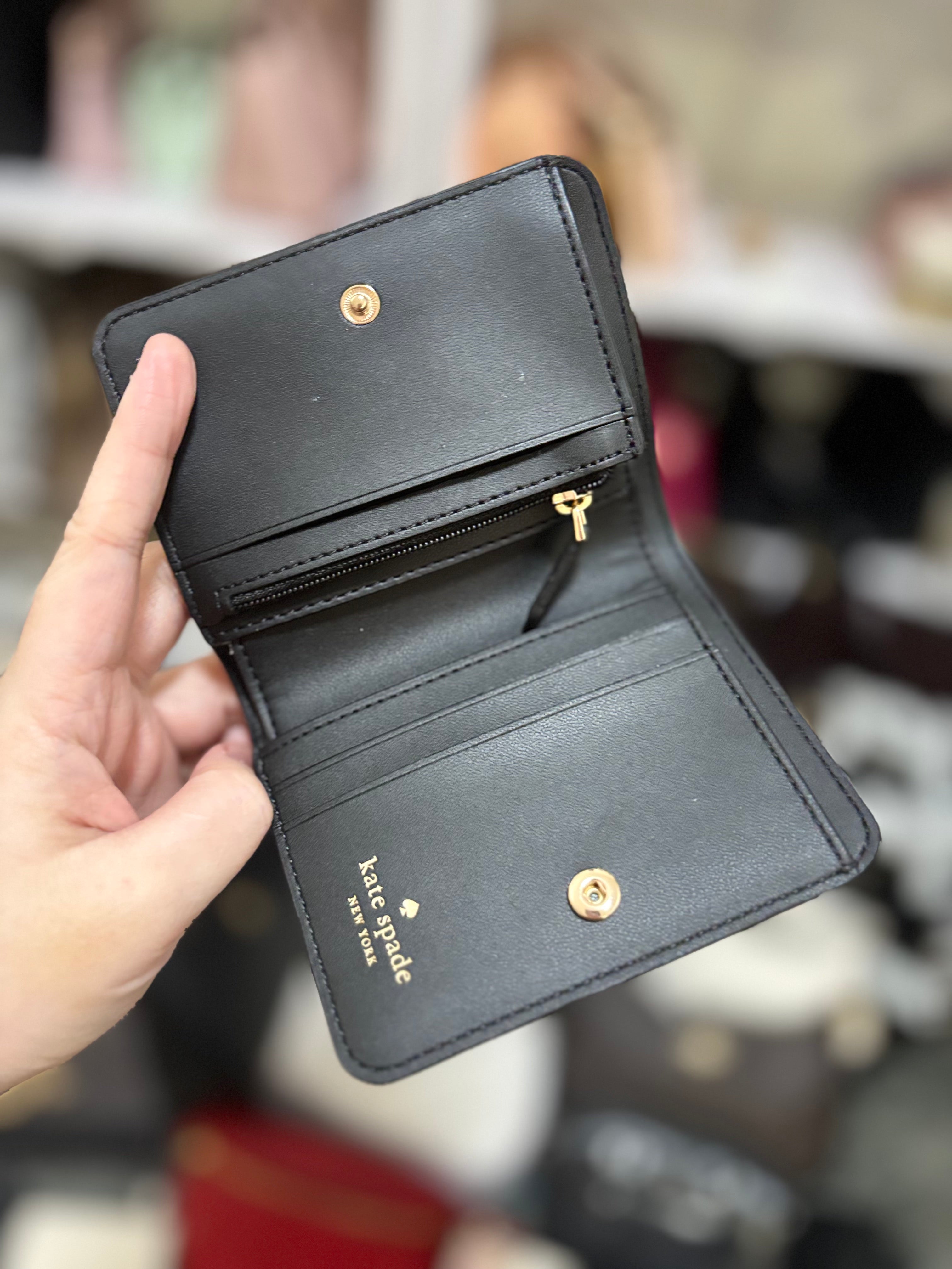 KATE SPADE Madison Bifold Wallet - Saffiano Black