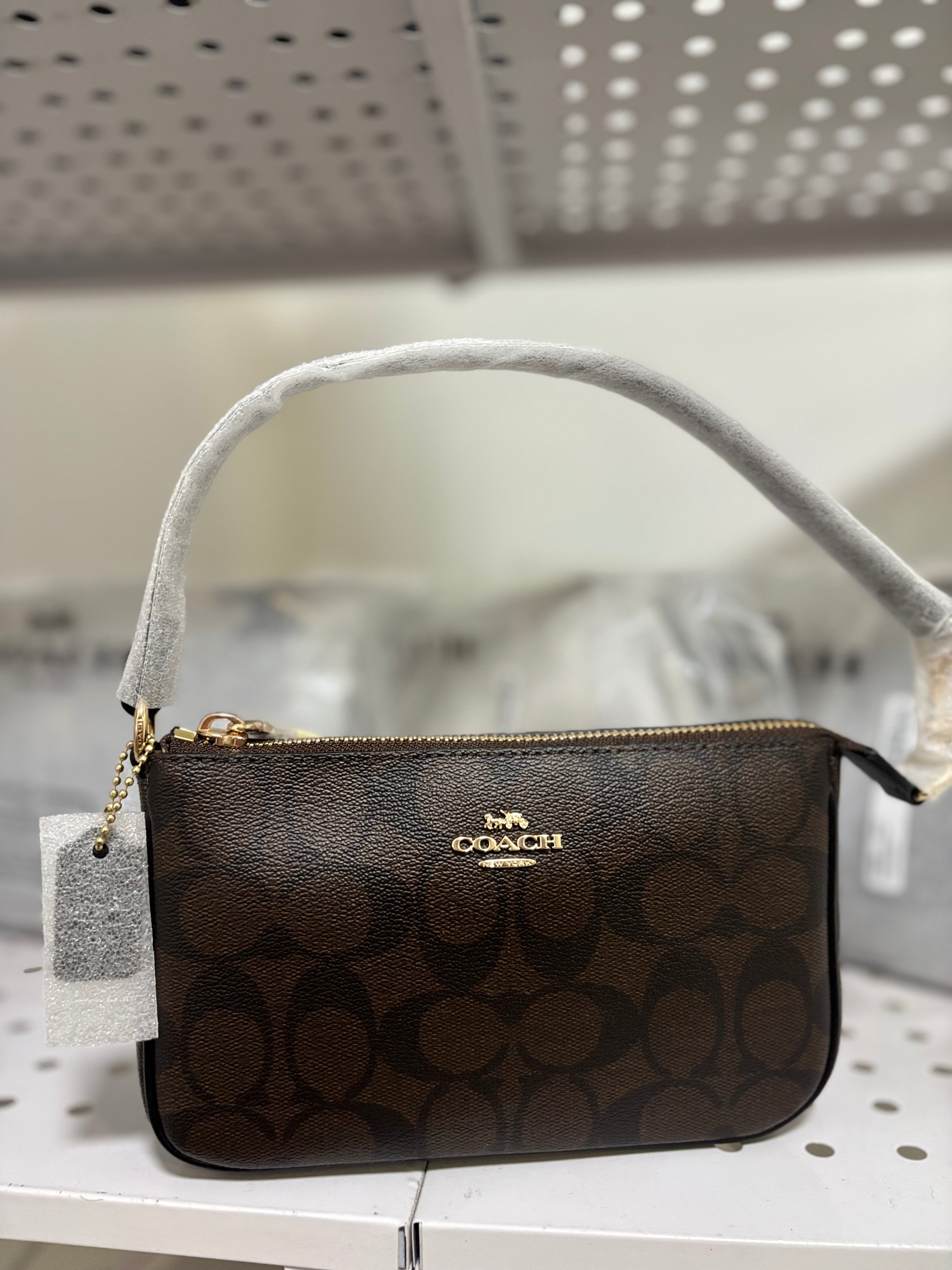 COACH Nolita 19 In Blocked Signature Canvas In Mahogany