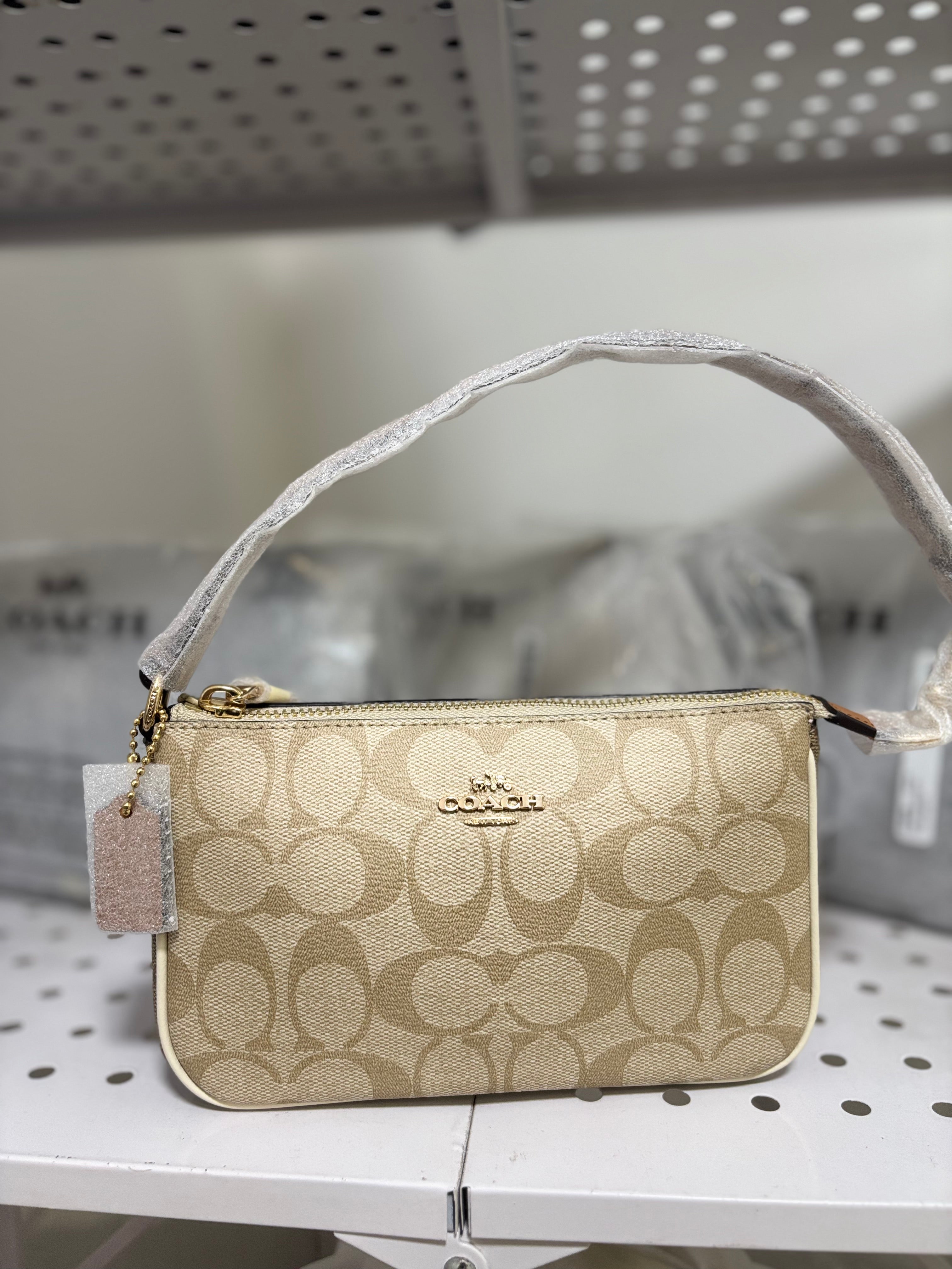 COACH Nolita 19 In Blocked Signature Canvas In Khaki