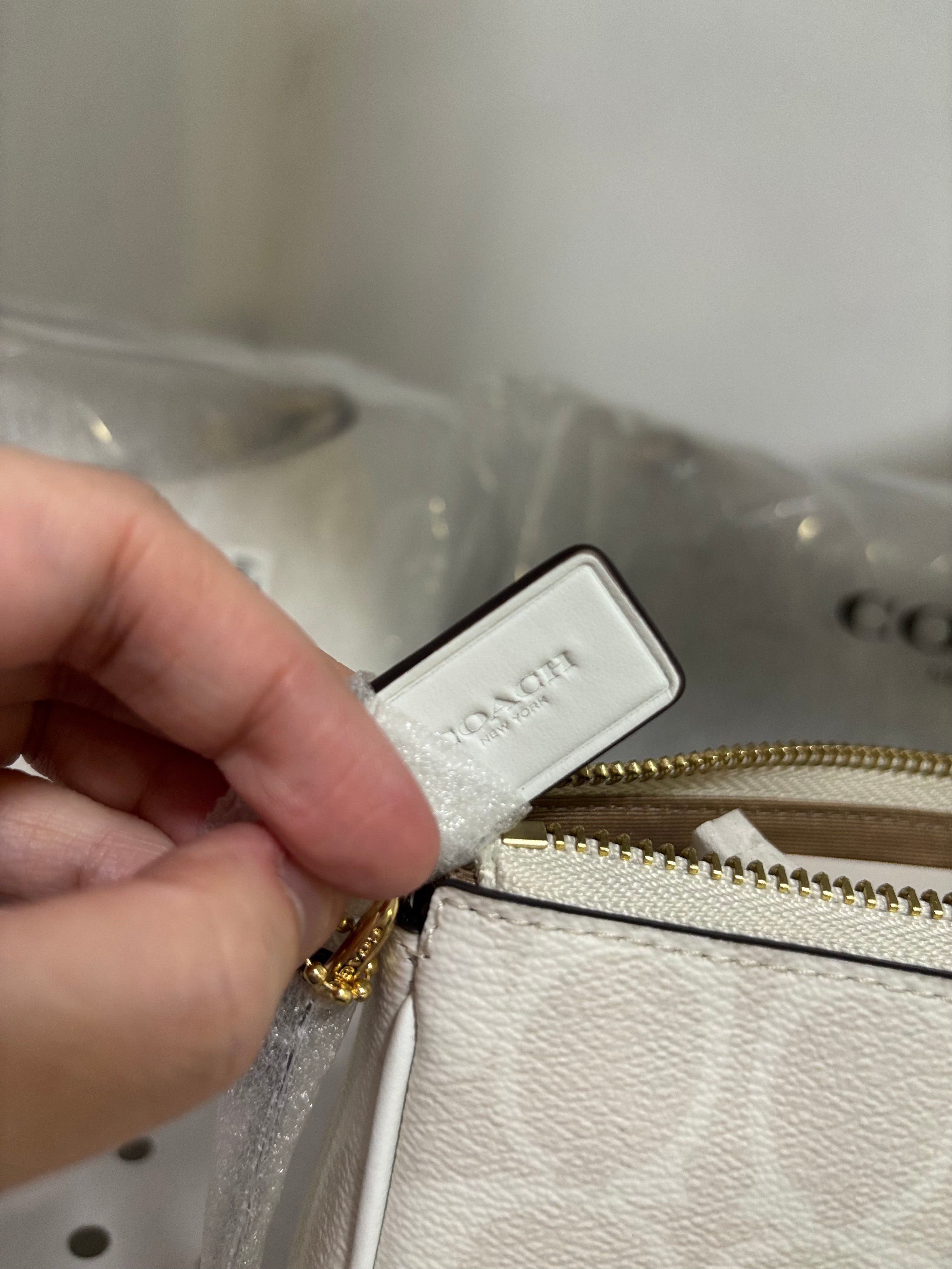 COACH Nolita 19 In Blocked Signature Canvas In Glacier White