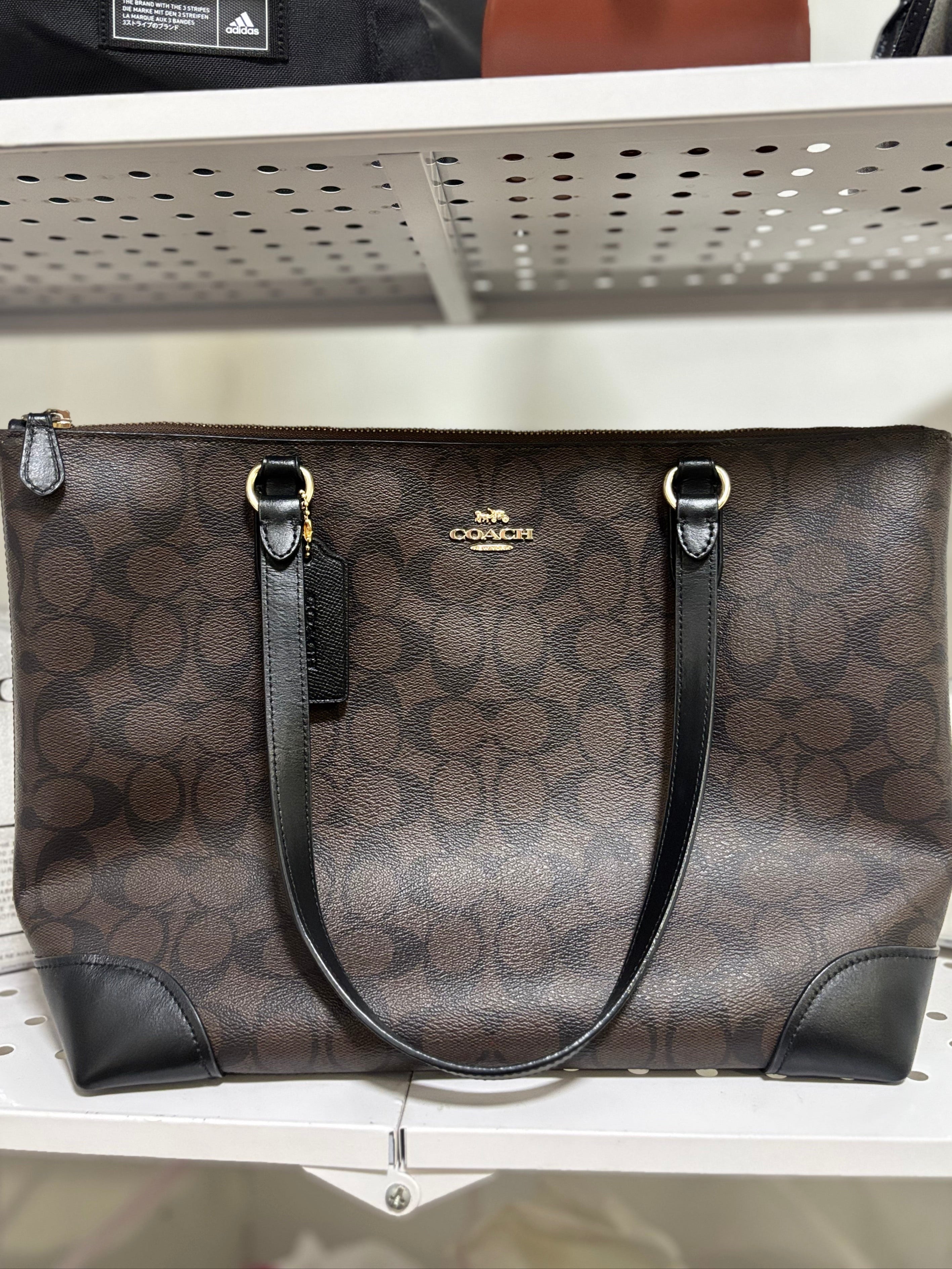 COACH Zip Top Tote in Signature Canvas