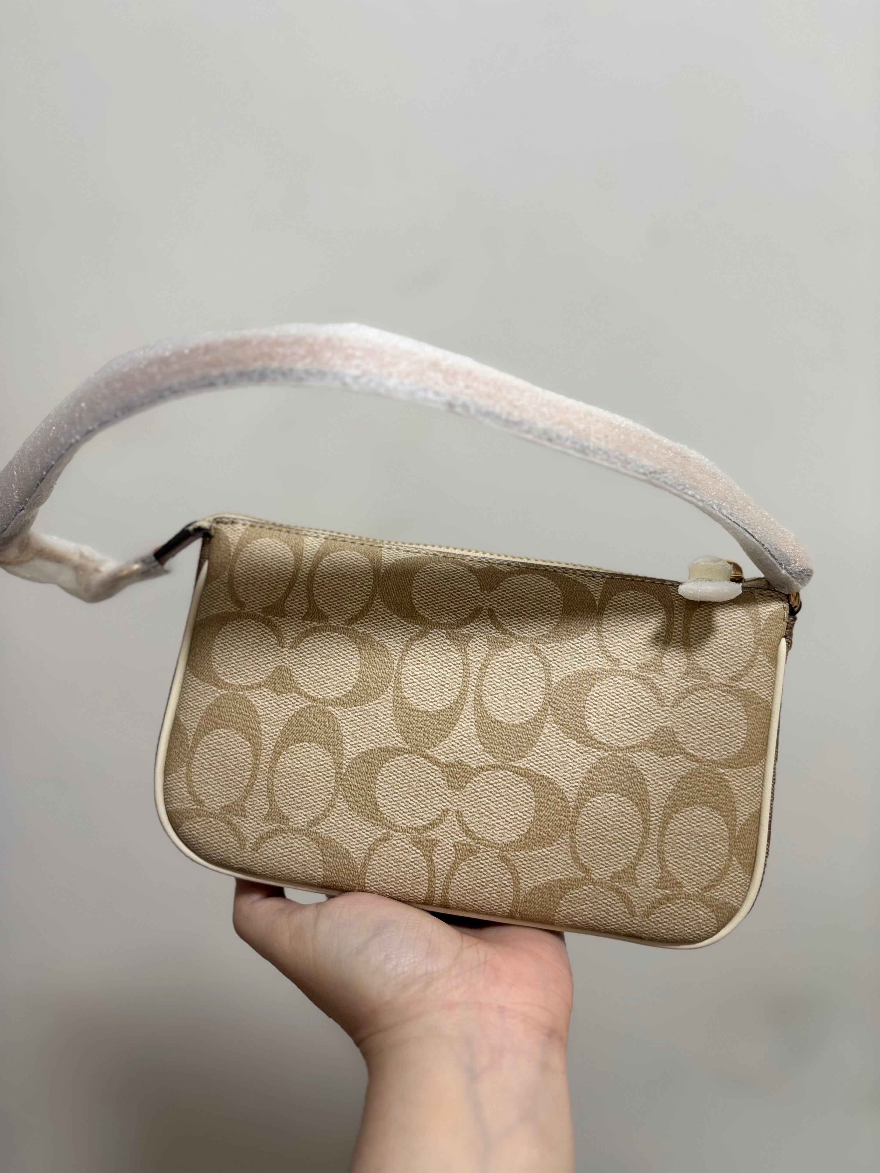 COACH Nolita 19 In Blocked Signature Canvas In Khaki