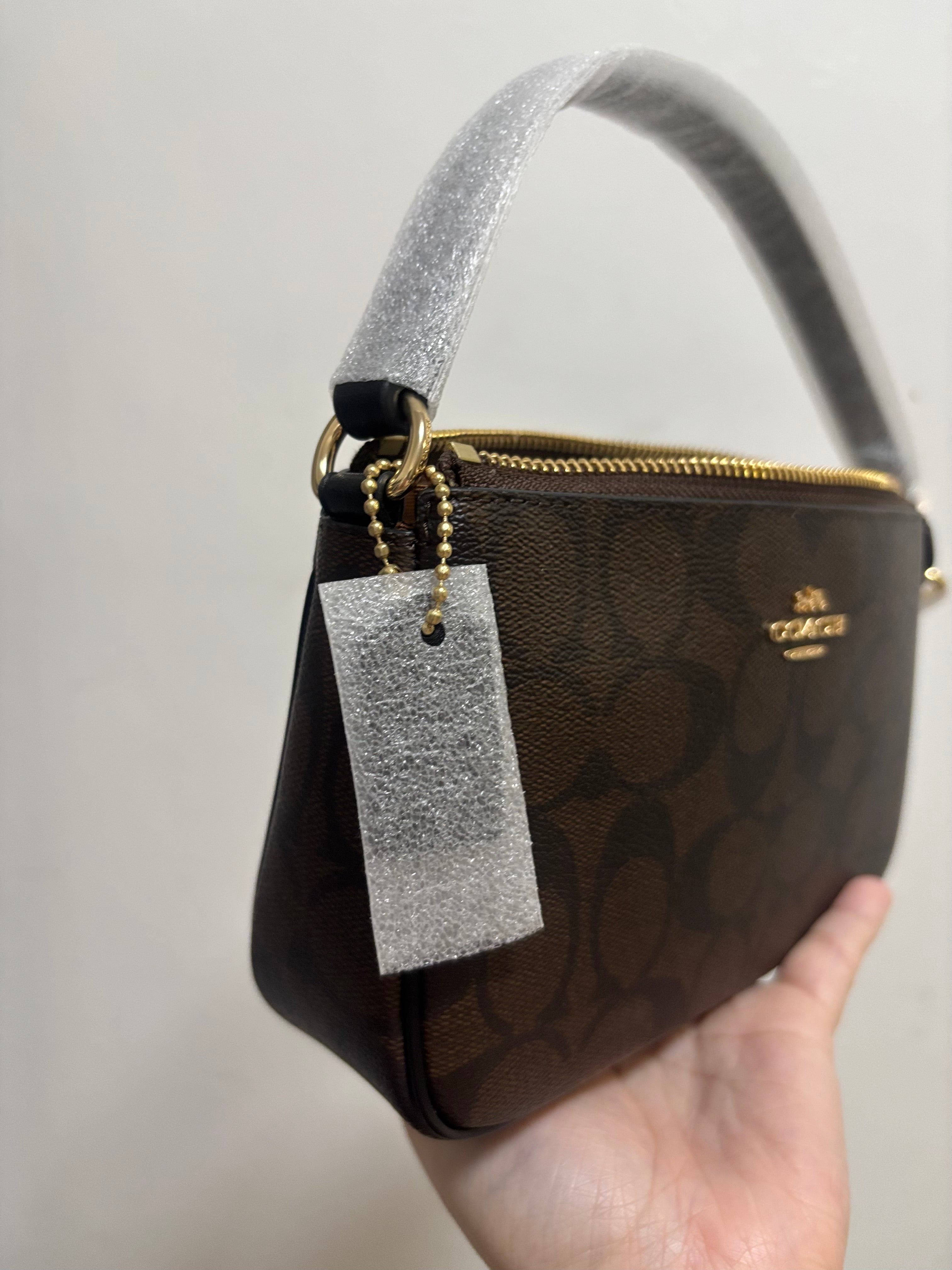 COACH Nolita 19 In Blocked Signature Canvas In Mahogany