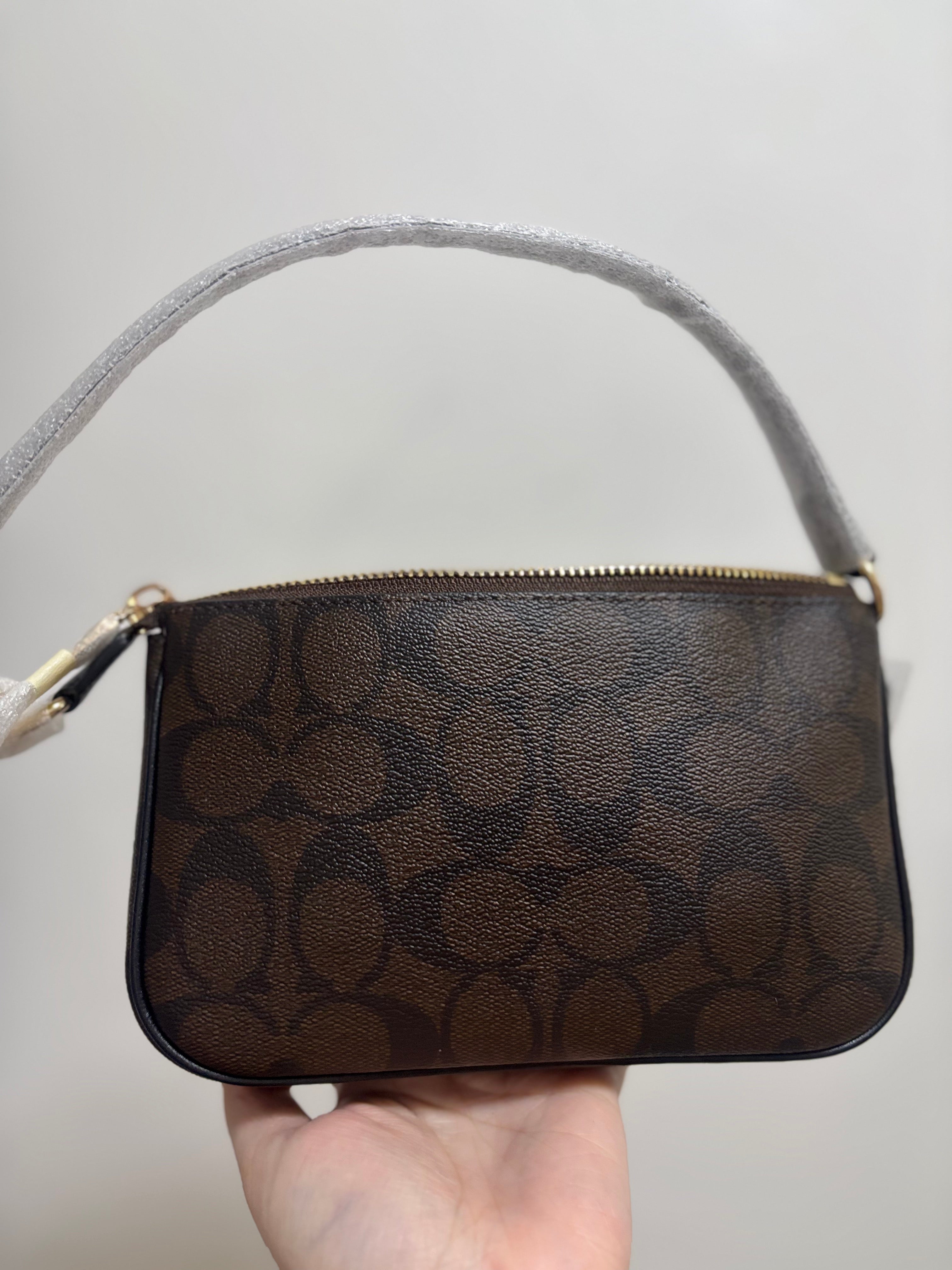 COACH Nolita 19 In Blocked Signature Canvas In Mahogany