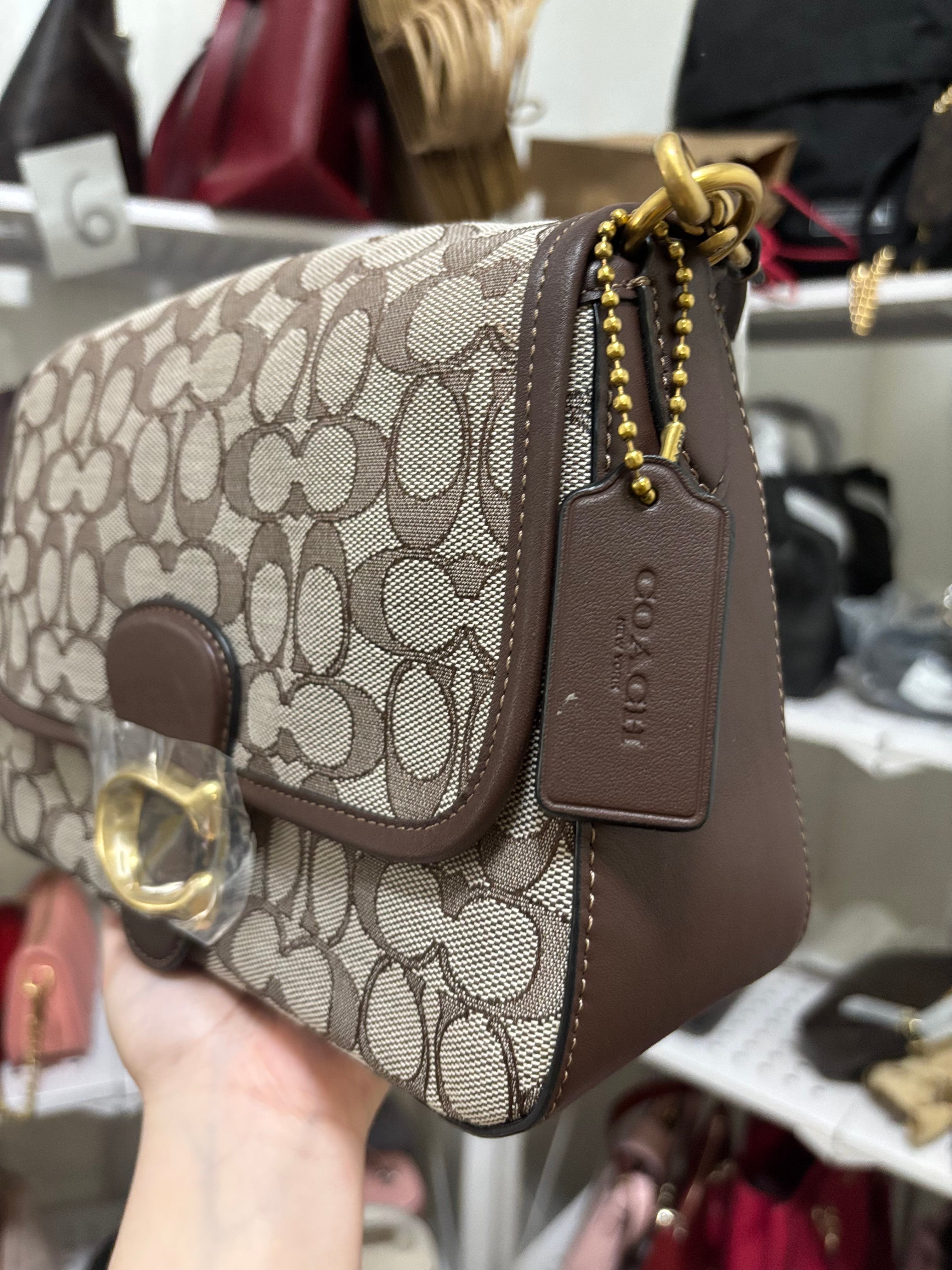 COACH Tabby Soft Shoulder Bag in Signature Jacquard