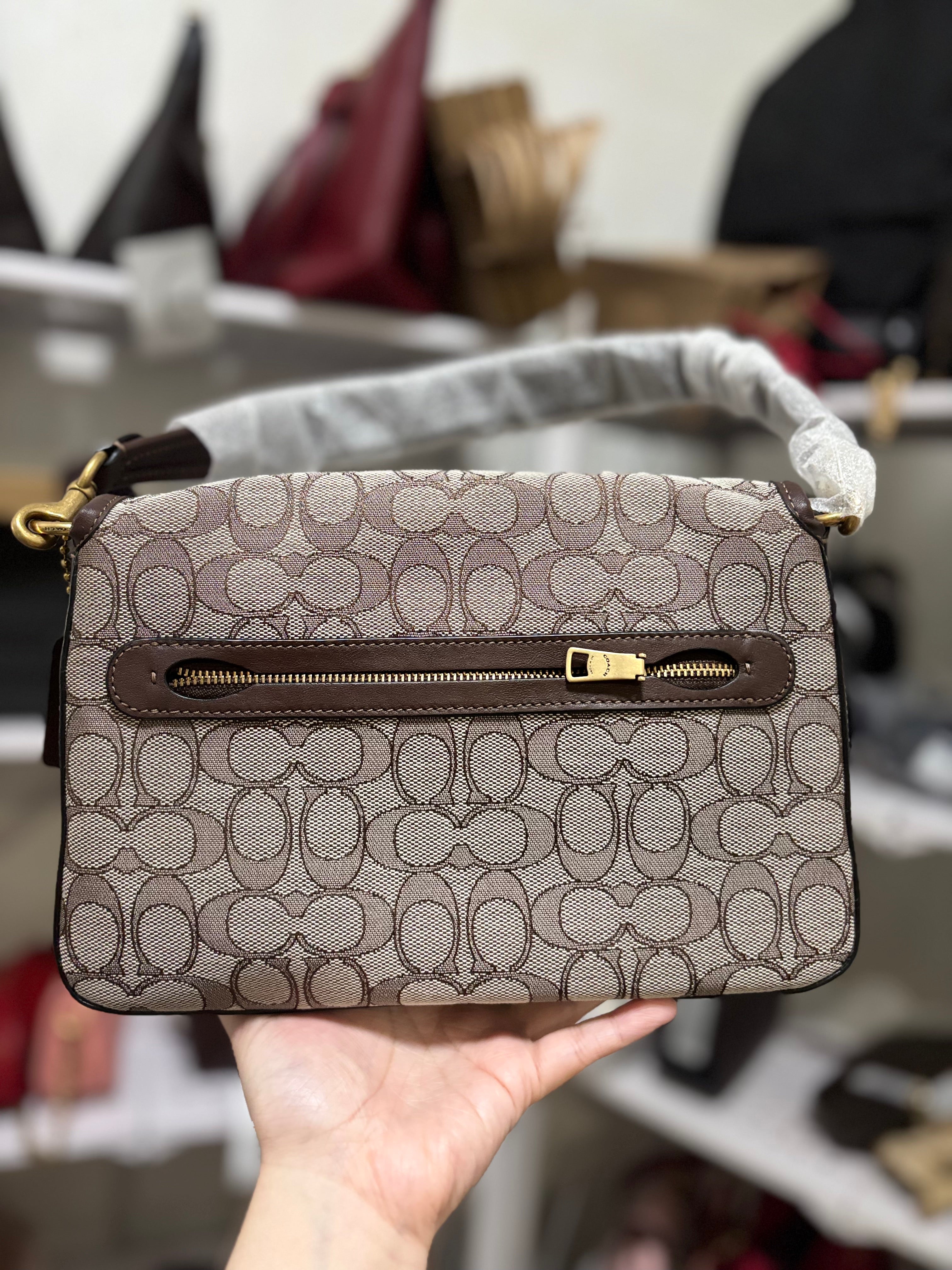 COACH Tabby Soft Shoulder Bag in Signature Jacquard
