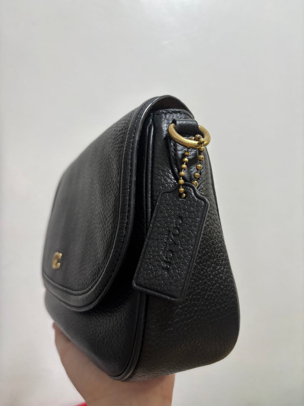 COACH Legacy Small Pebbled Leather Shoulder Bag Black
