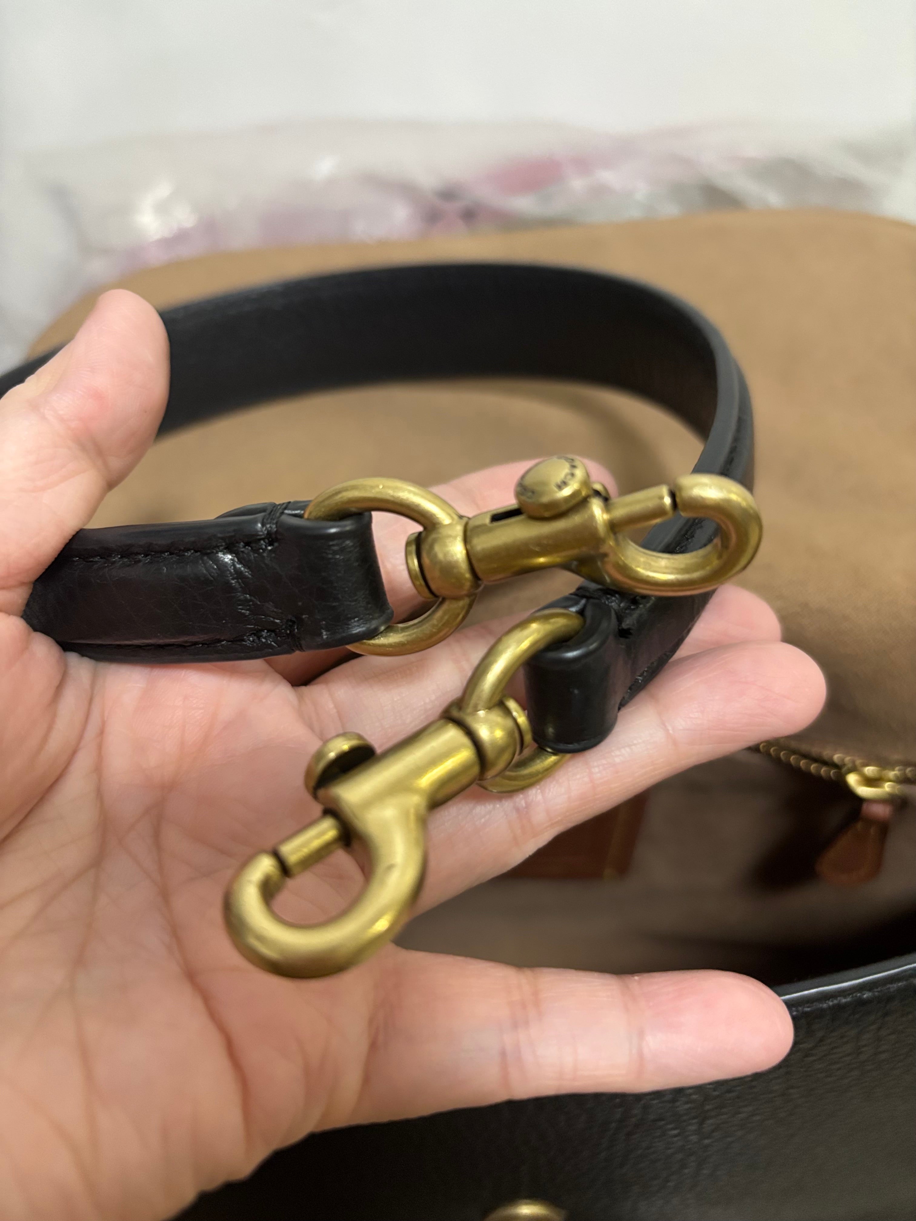 COACH Legacy Small Pebbled Leather Shoulder Bag Black