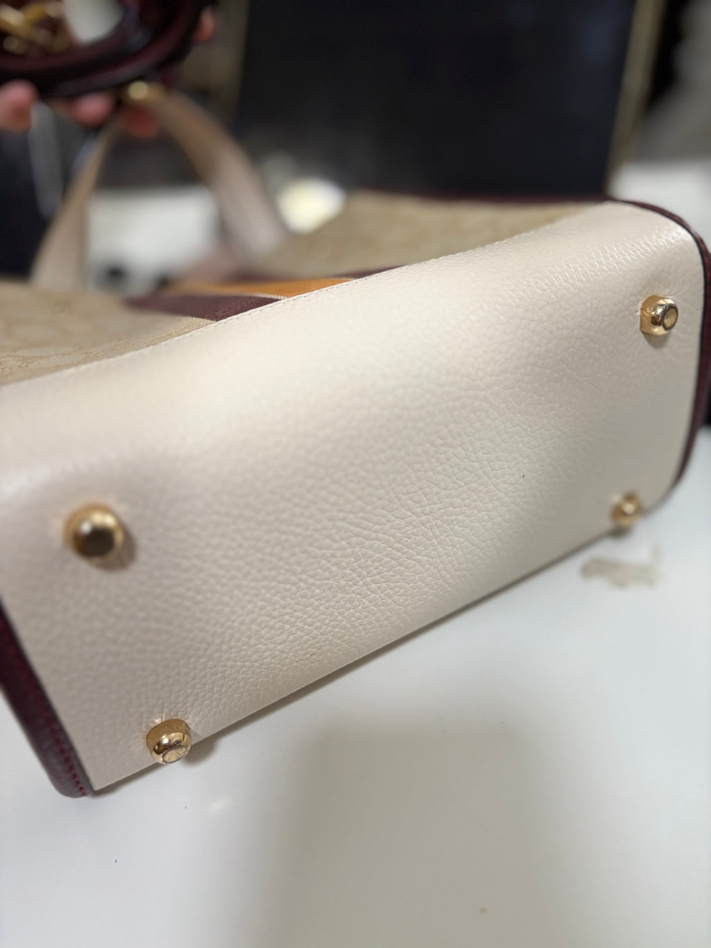 COACH Dempsey Tote Bag 22 In Signature Jacquard With Stripe And Coach Patch