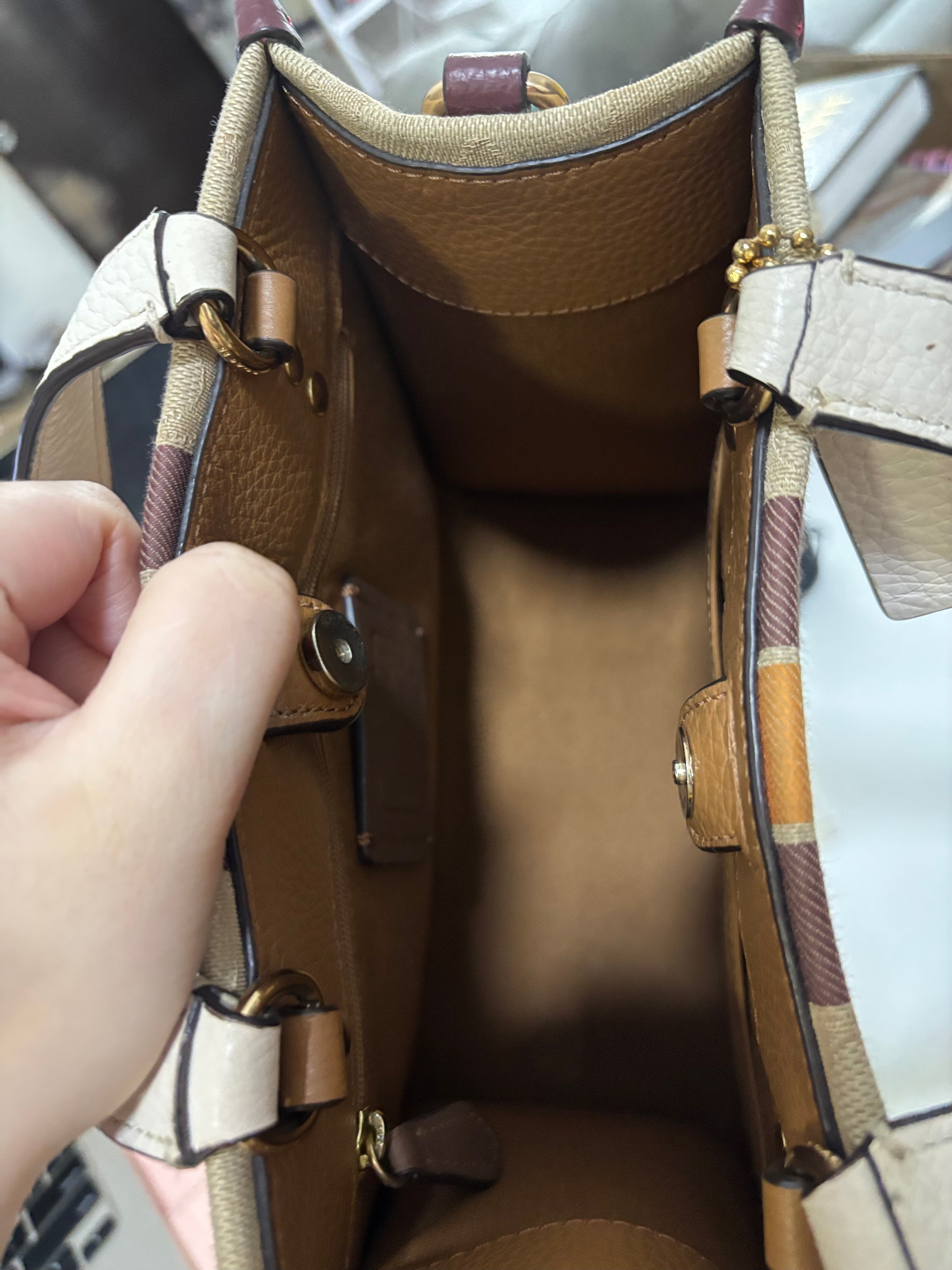 COACH Dempsey Tote Bag 22 In Signature Jacquard With Stripe And Coach Patch