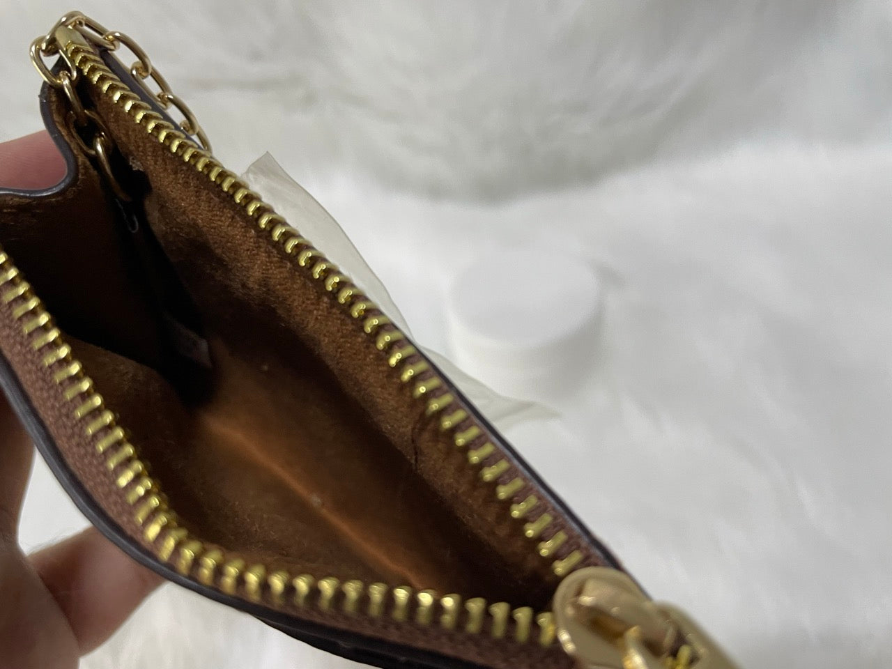 COACH Mini Skinny Id Case In Signature Canvas - Brown