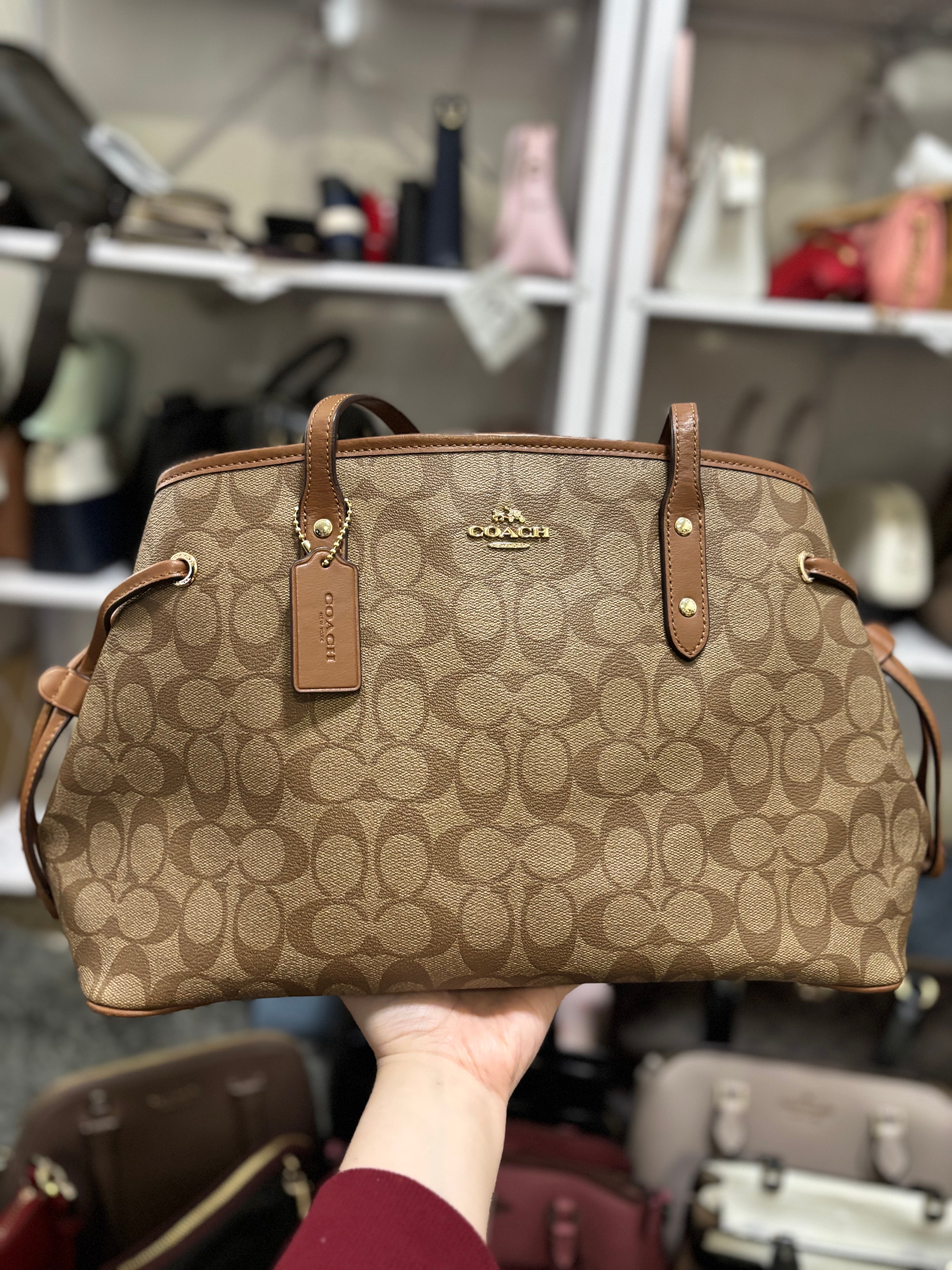 COACH Drawstring Carryall in Signature