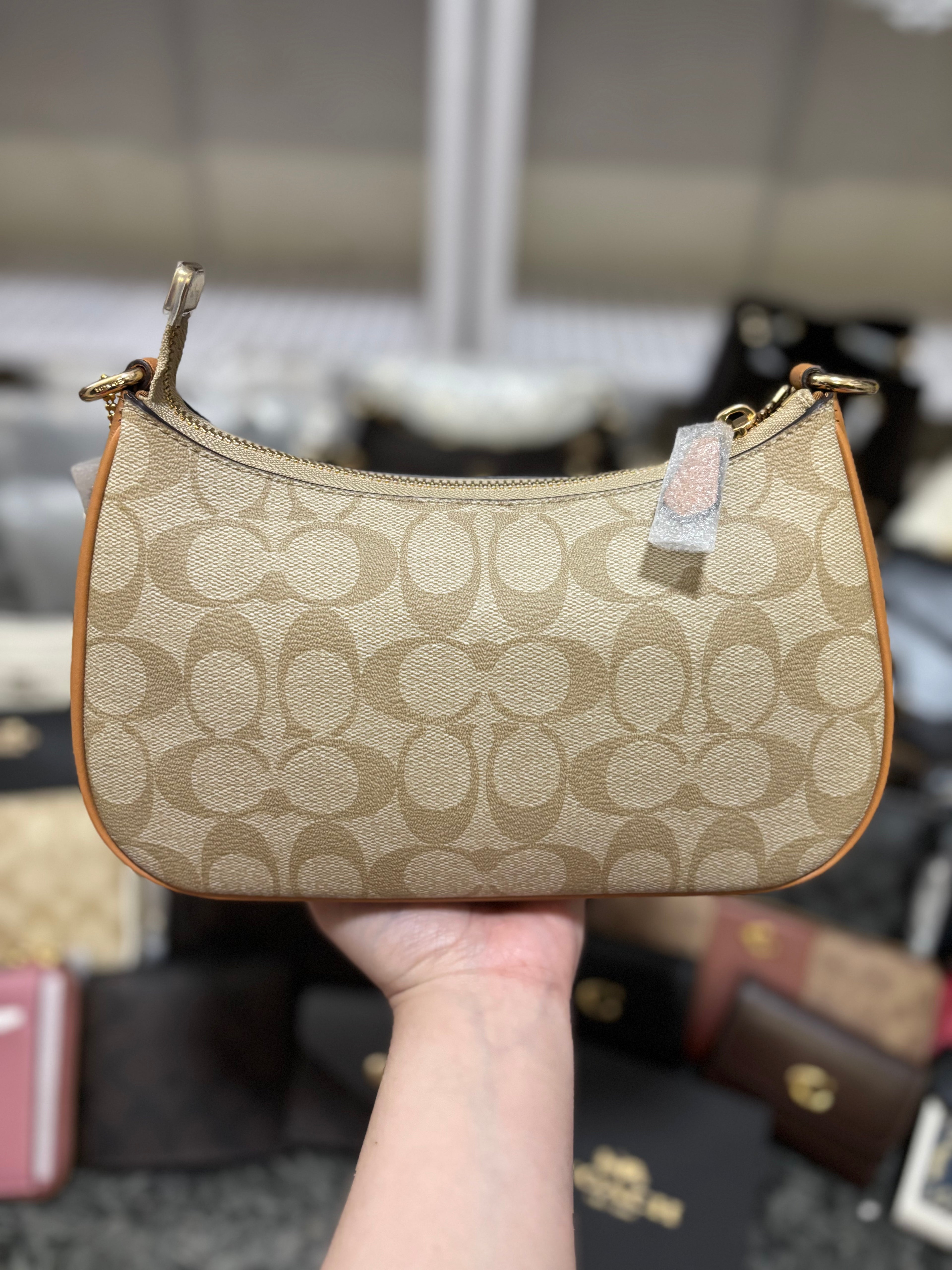 COACH Teri Signature Canvas Khaki/Saddle