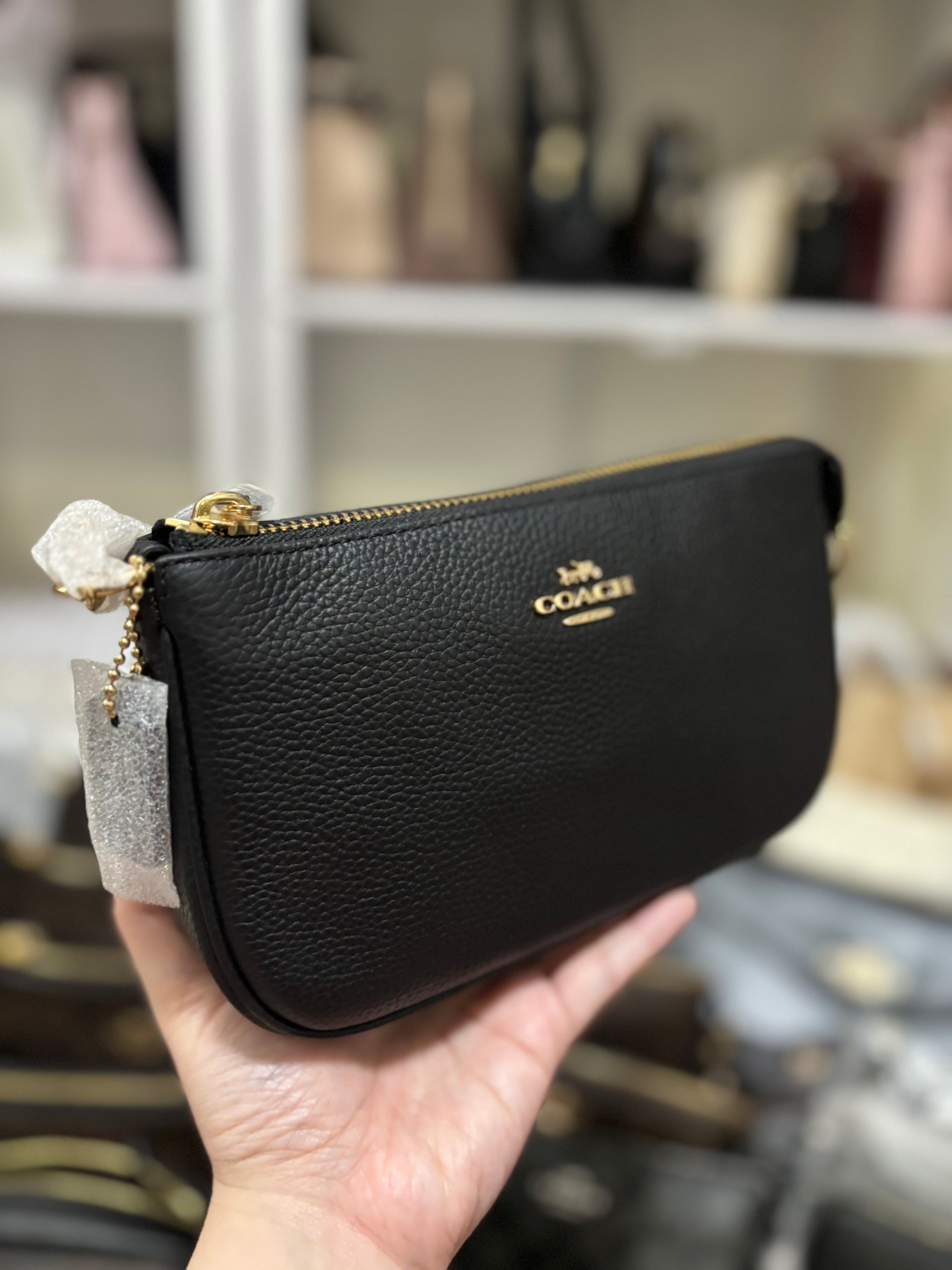 Coach Black Grained Leather Nolita