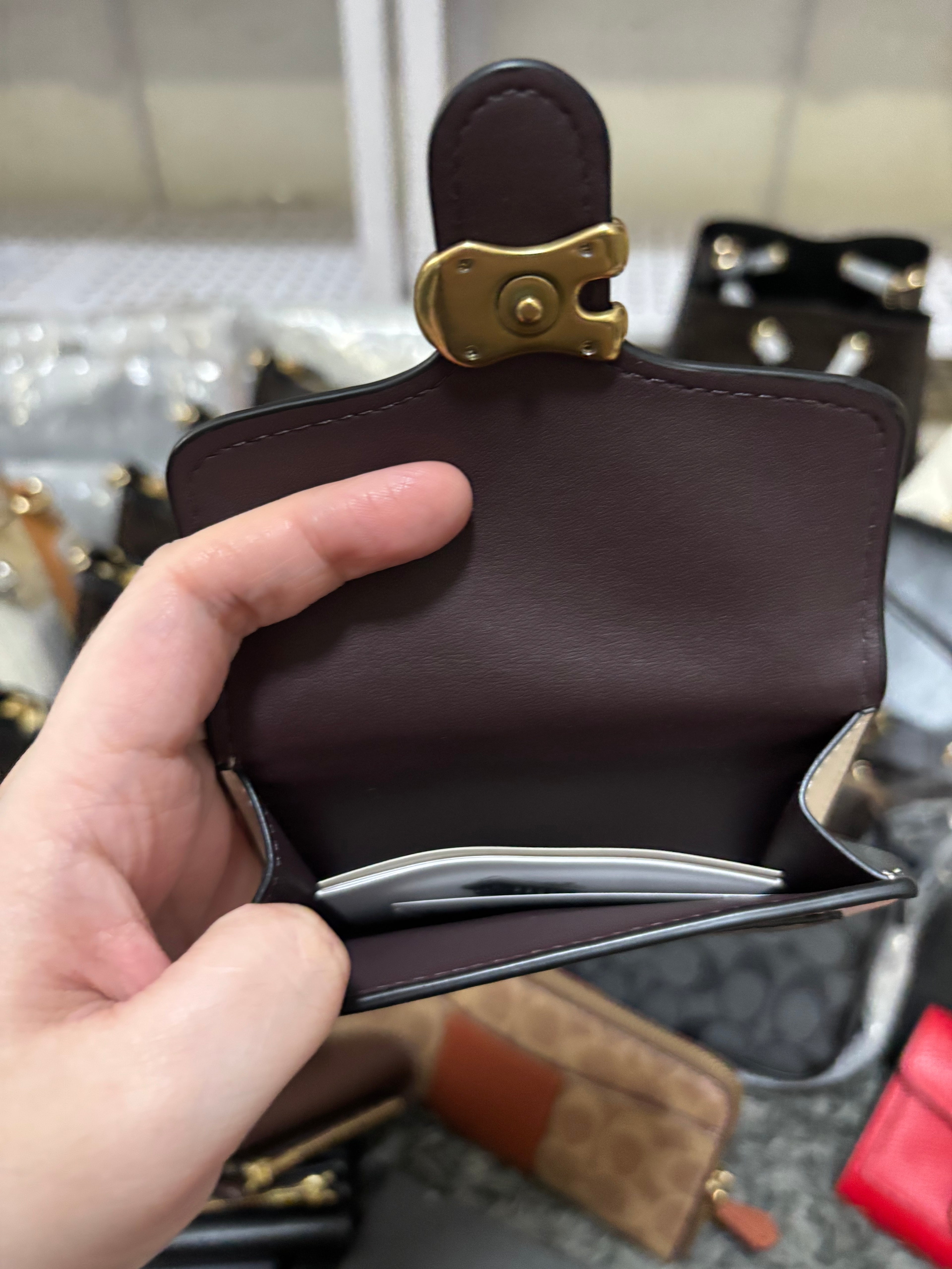 COACH Tabby Small Wallet With Snakeskin Detail