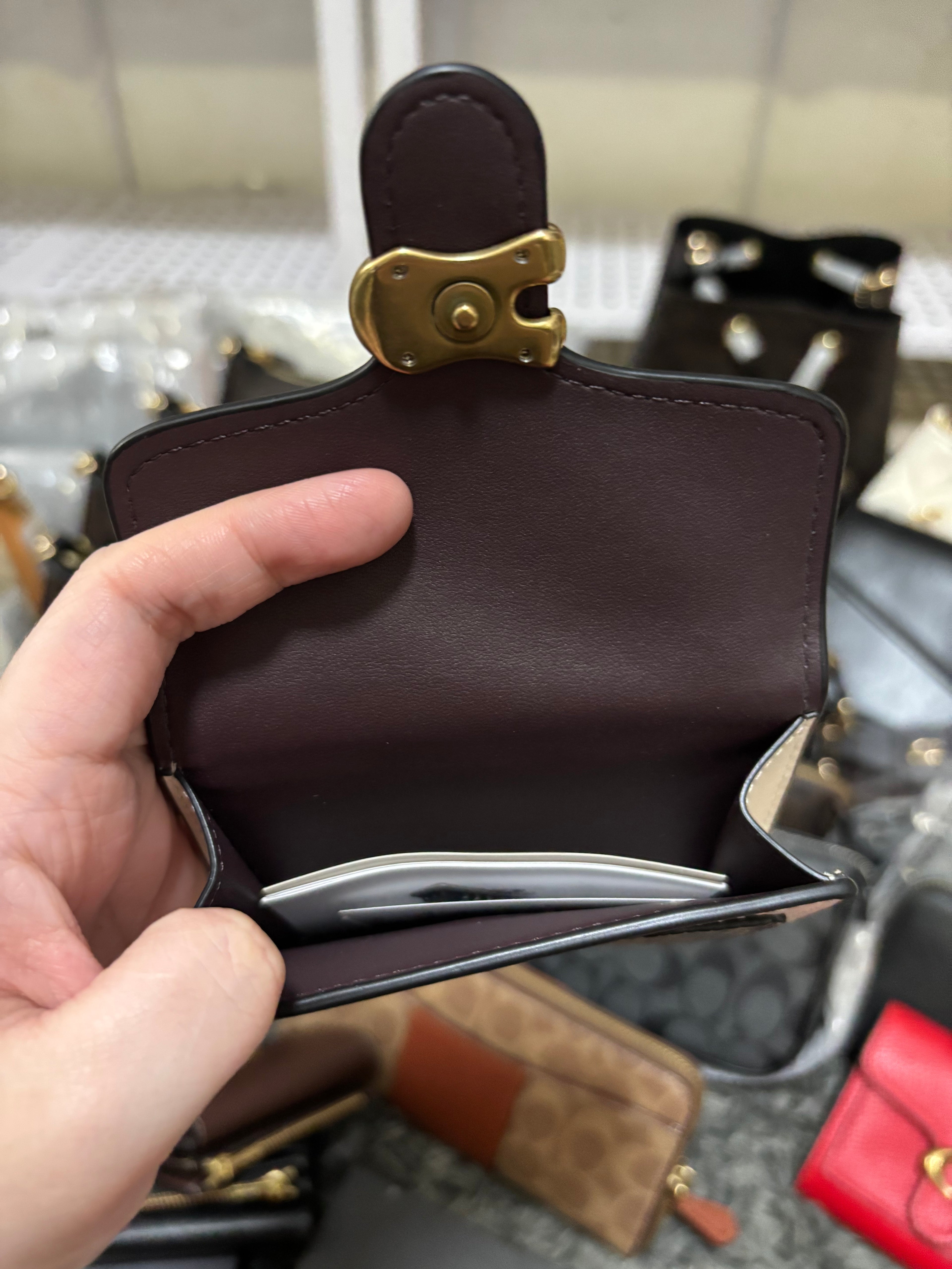 COACH Tabby Small Wallet With Snakeskin Detail