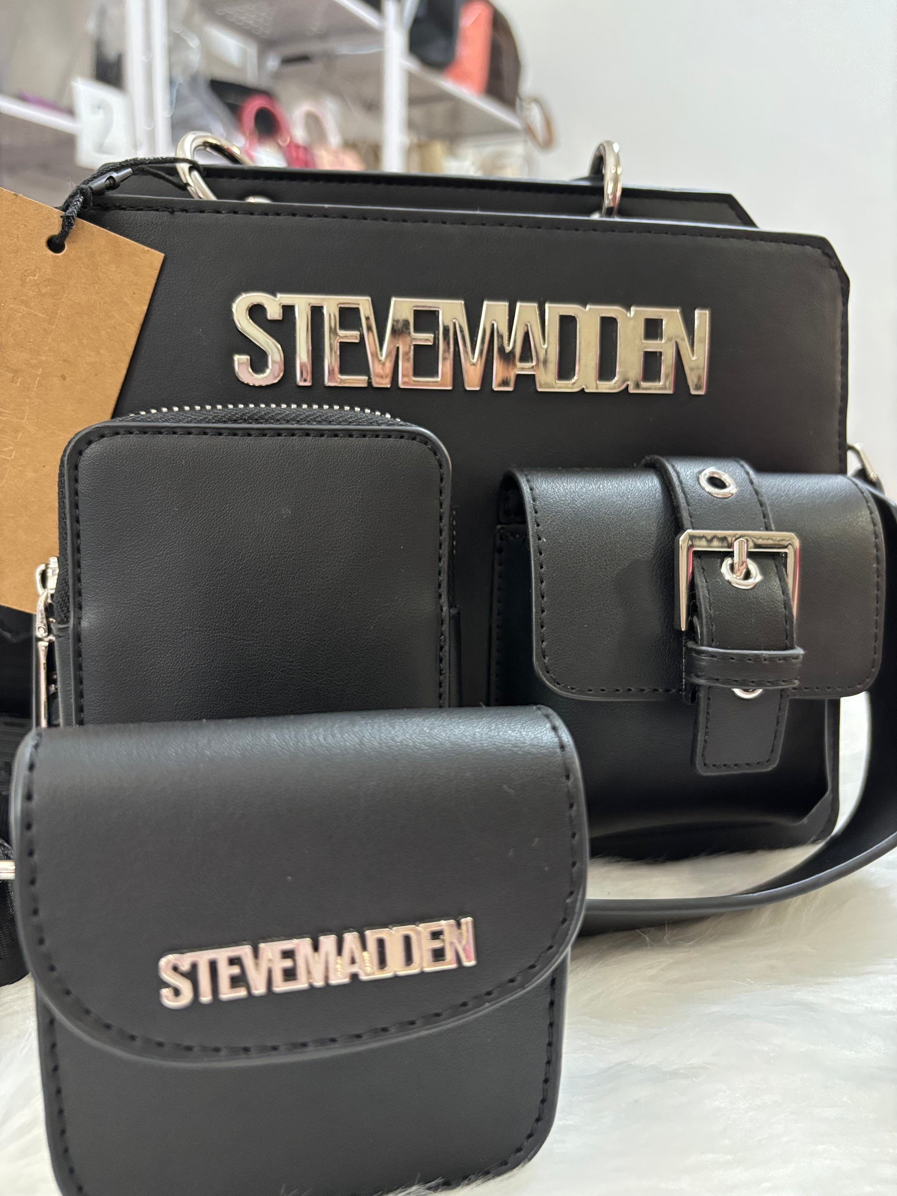 STEVE MADDEN Bevelyn Utility Pocket Convertible Crossbody Bag