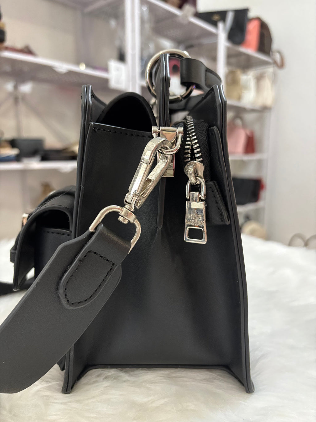 STEVE MADDEN Bevelyn Utility Pocket Convertible Crossbody Bag