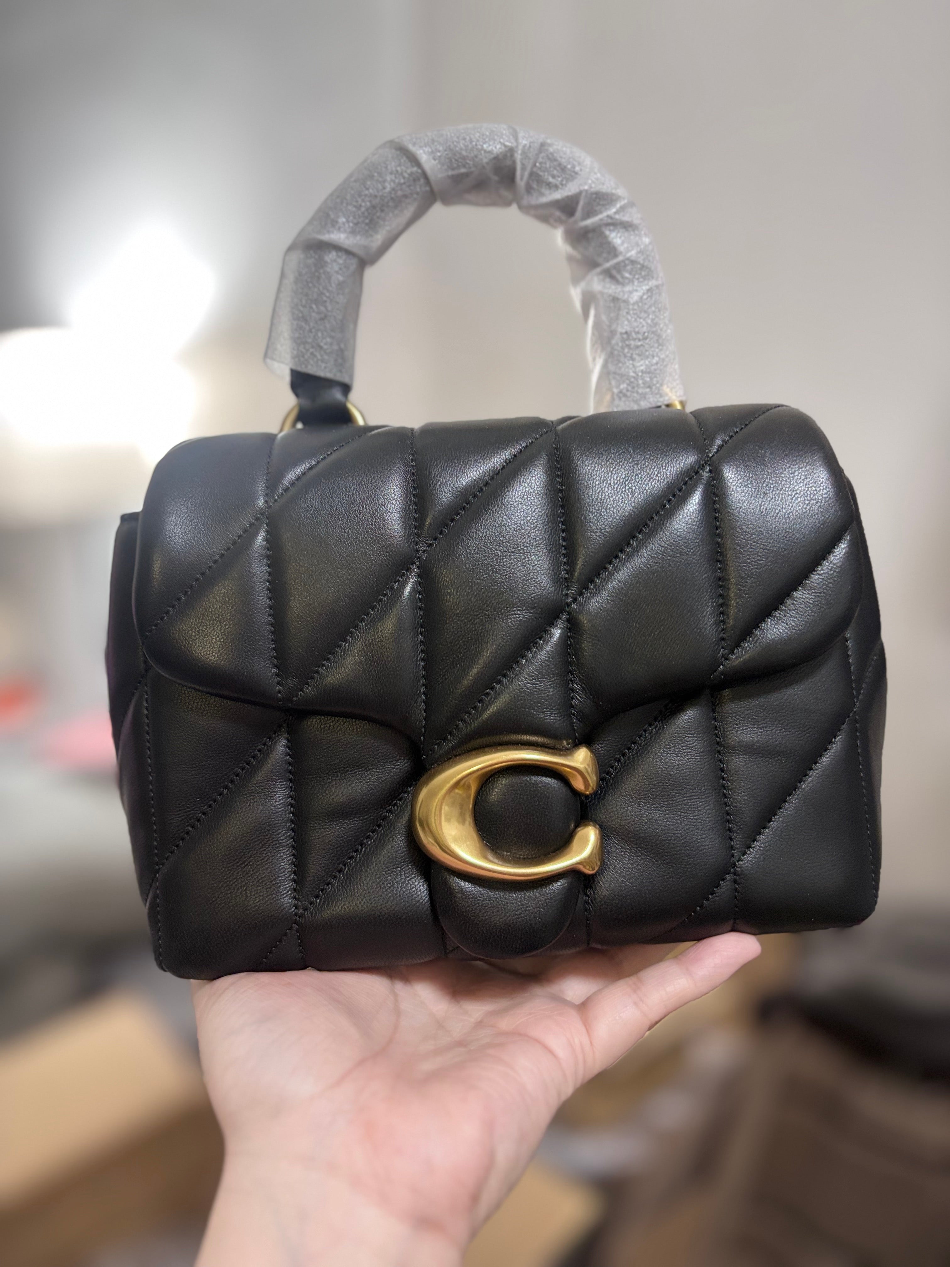 COACH Tabby Top Handle Sling with Quilting - Black
