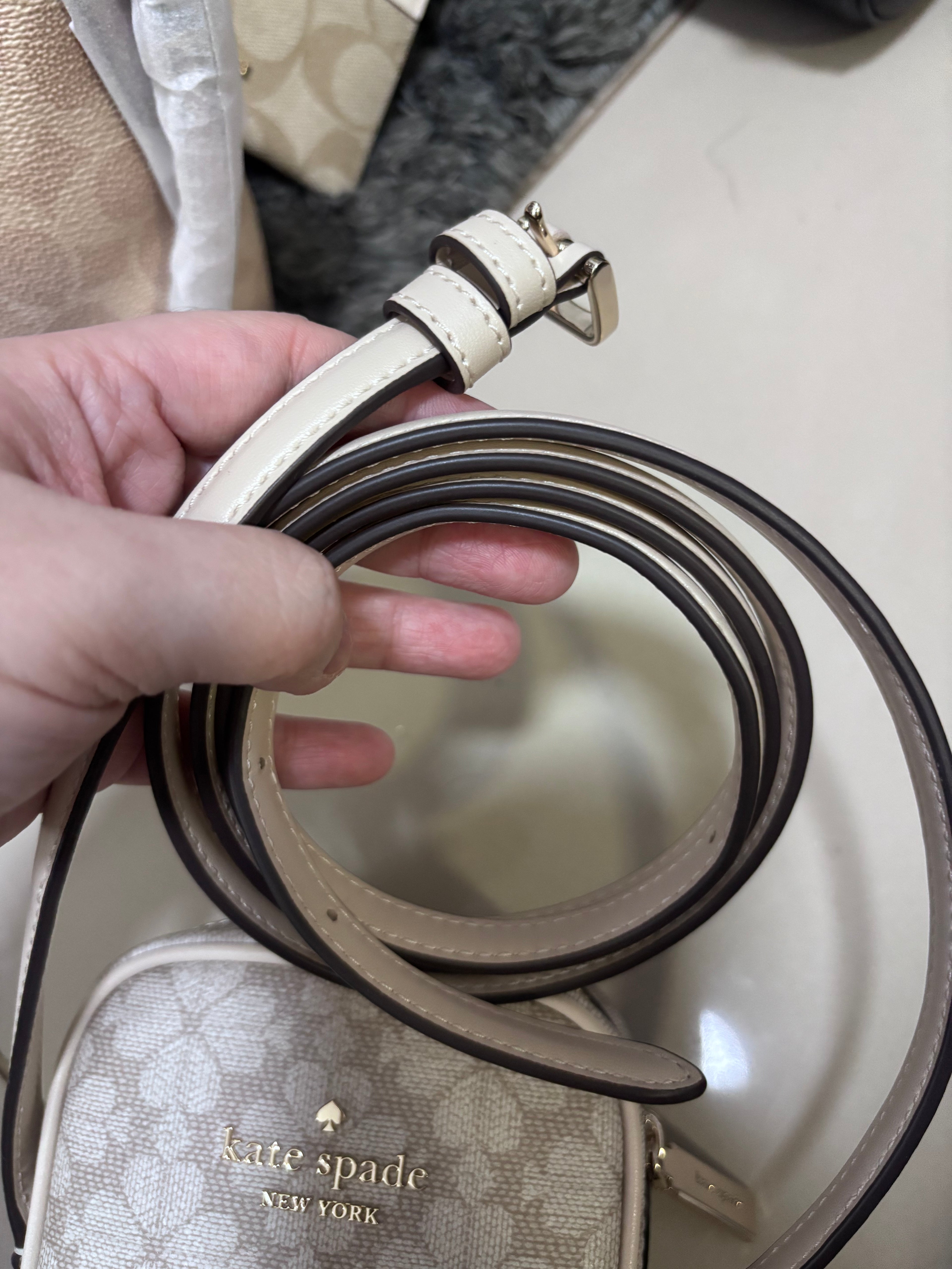 COACH Mini Gallery Crossbody Gold/Chalk