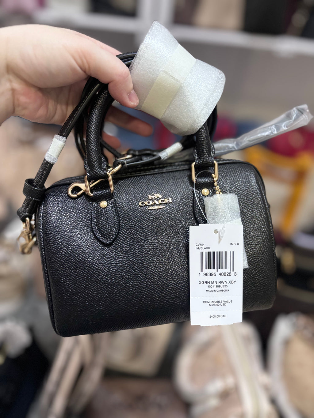 COACH Mini Rowan Satchel In Black