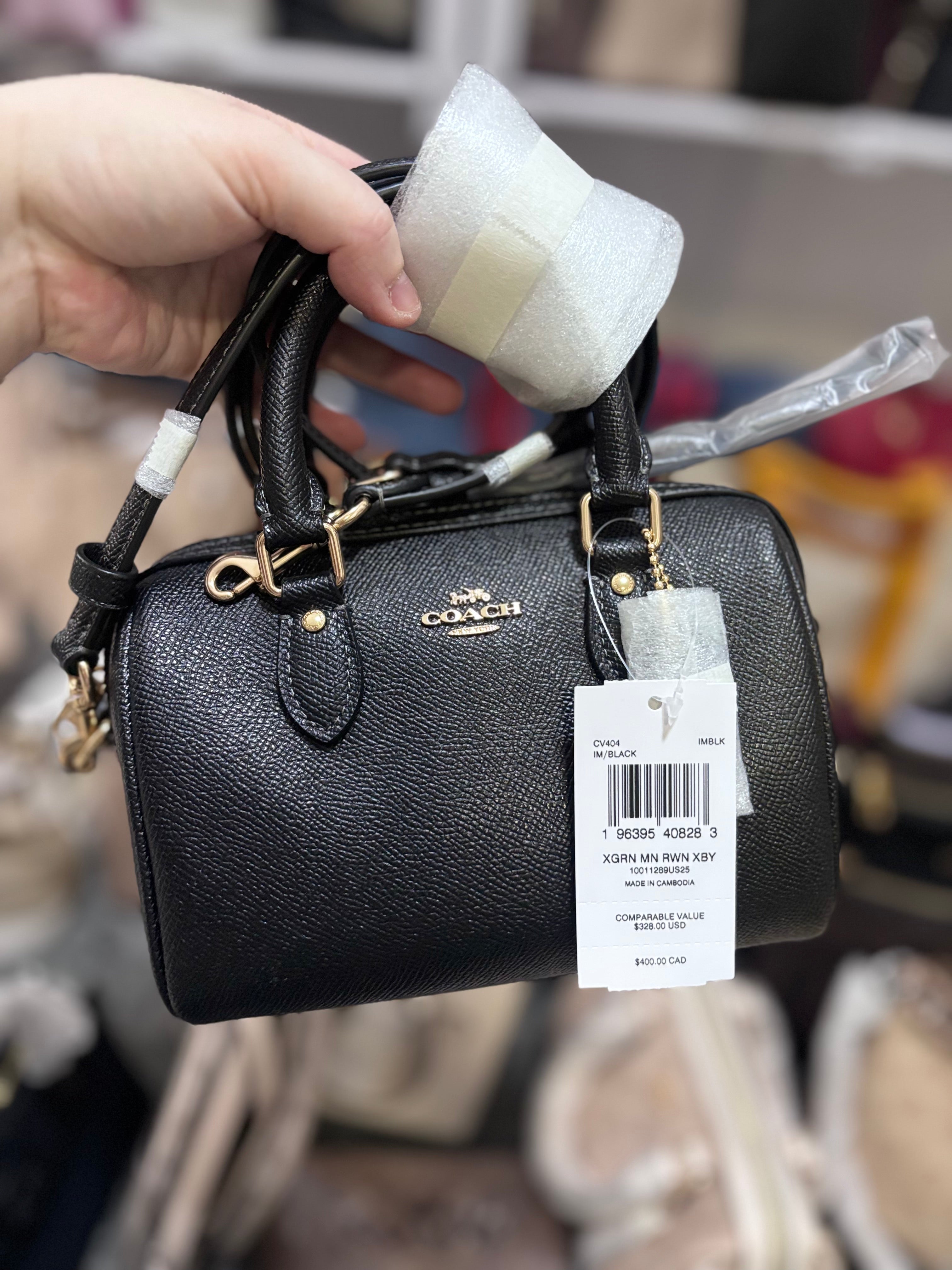 COACH Mini Rowan Satchel In Black