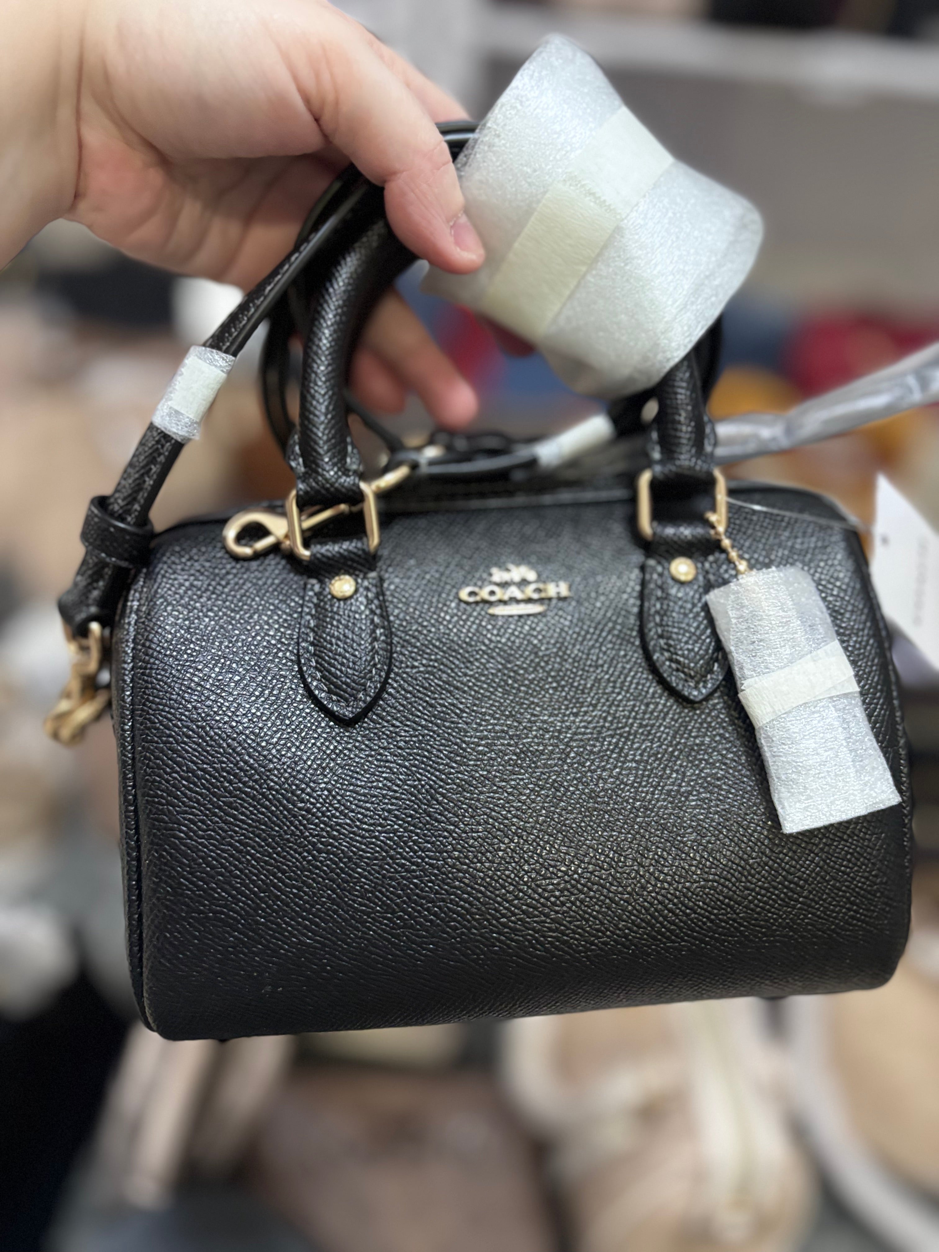 COACH Mini Rowan Satchel In Black