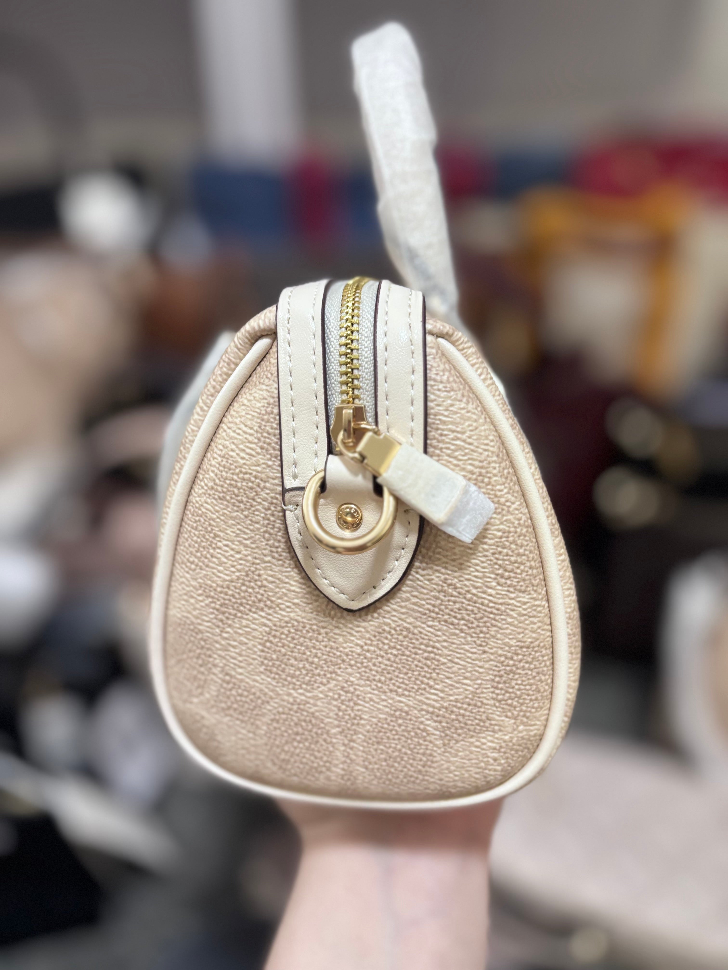 COACH Mini Rowan Satchel In Blocked Signature Canvas