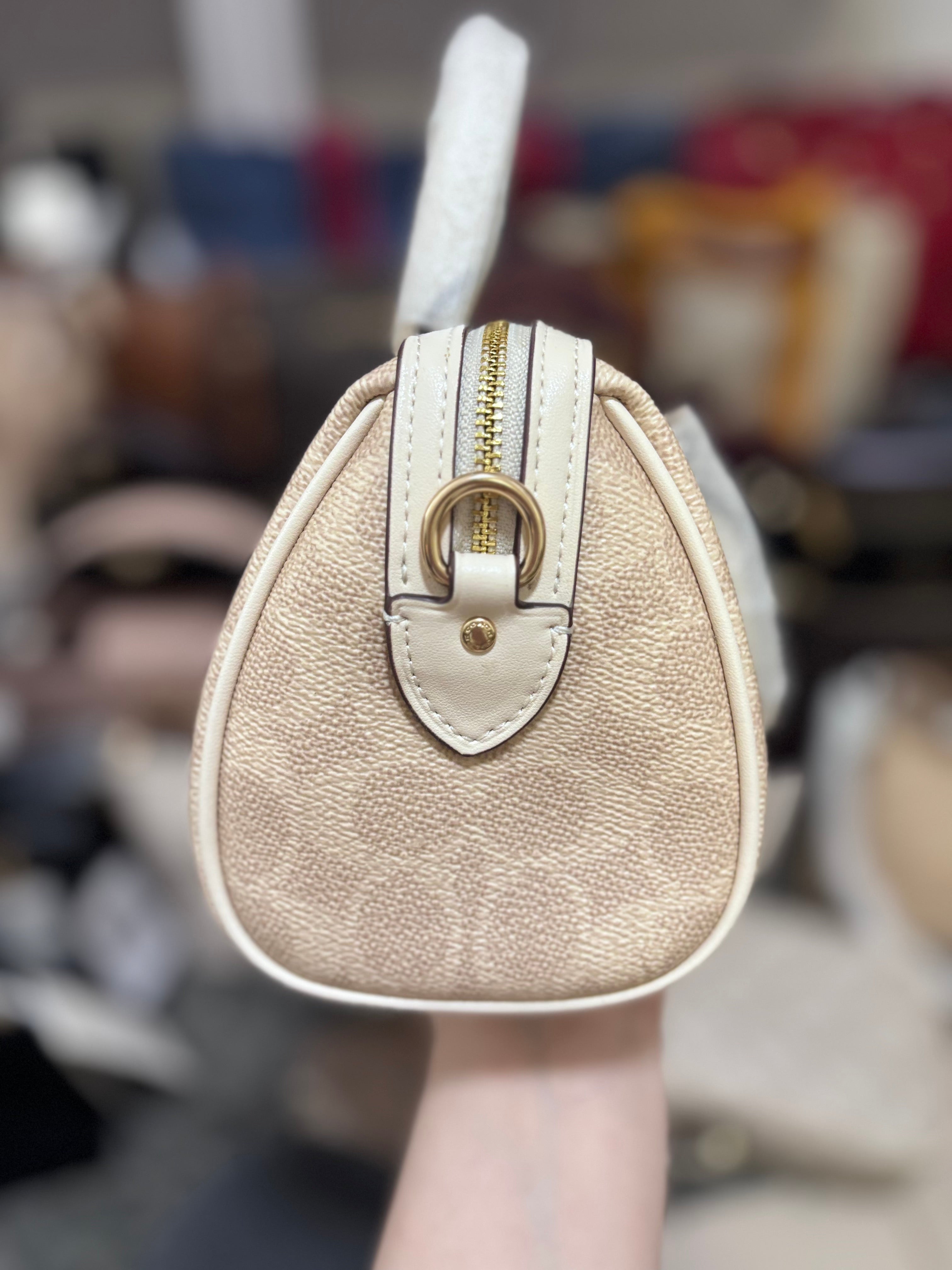 COACH Mini Rowan Satchel In Blocked Signature Canvas