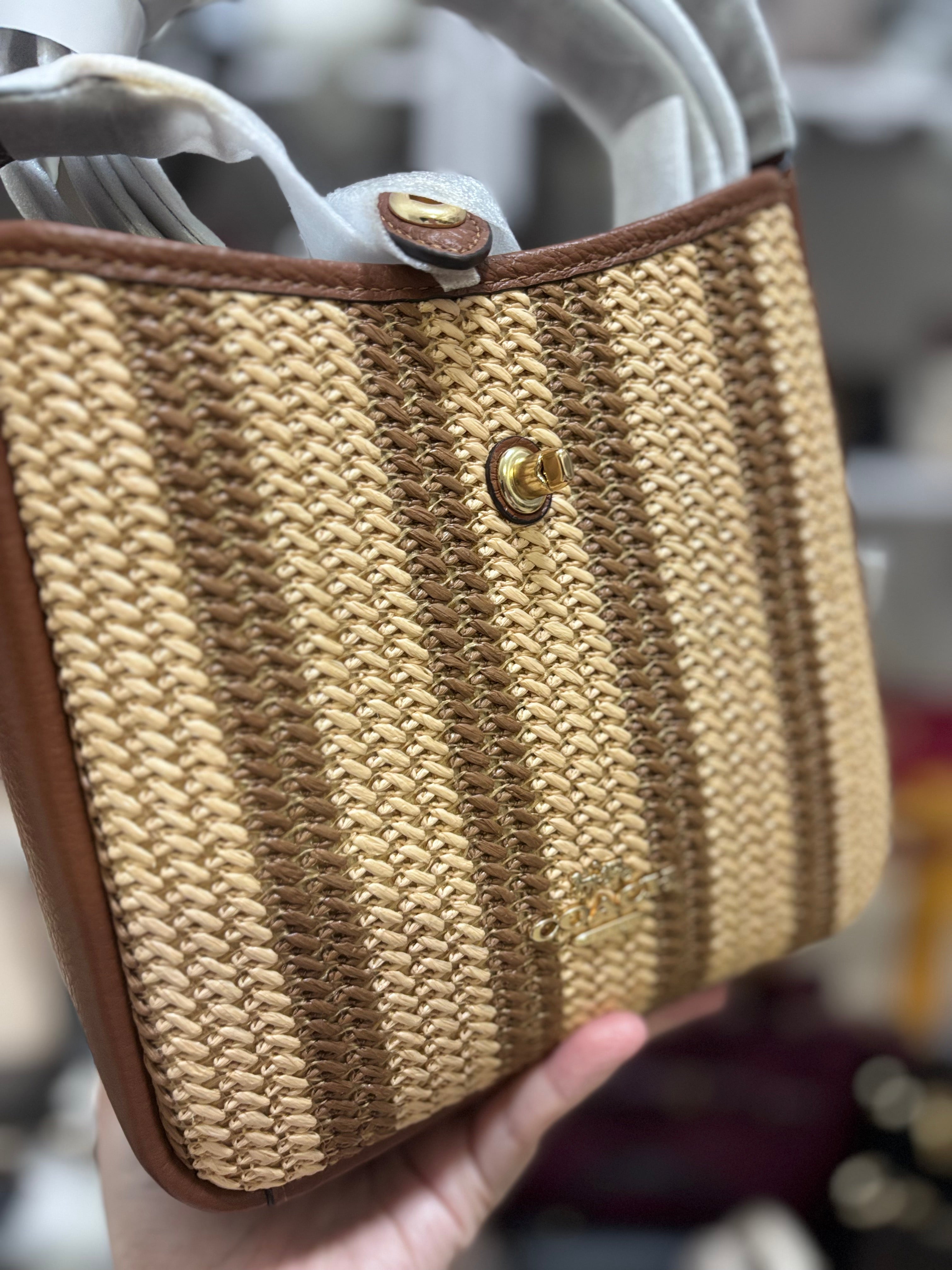 COACH Mini Crossbody Hadley Straw/Gold Multi