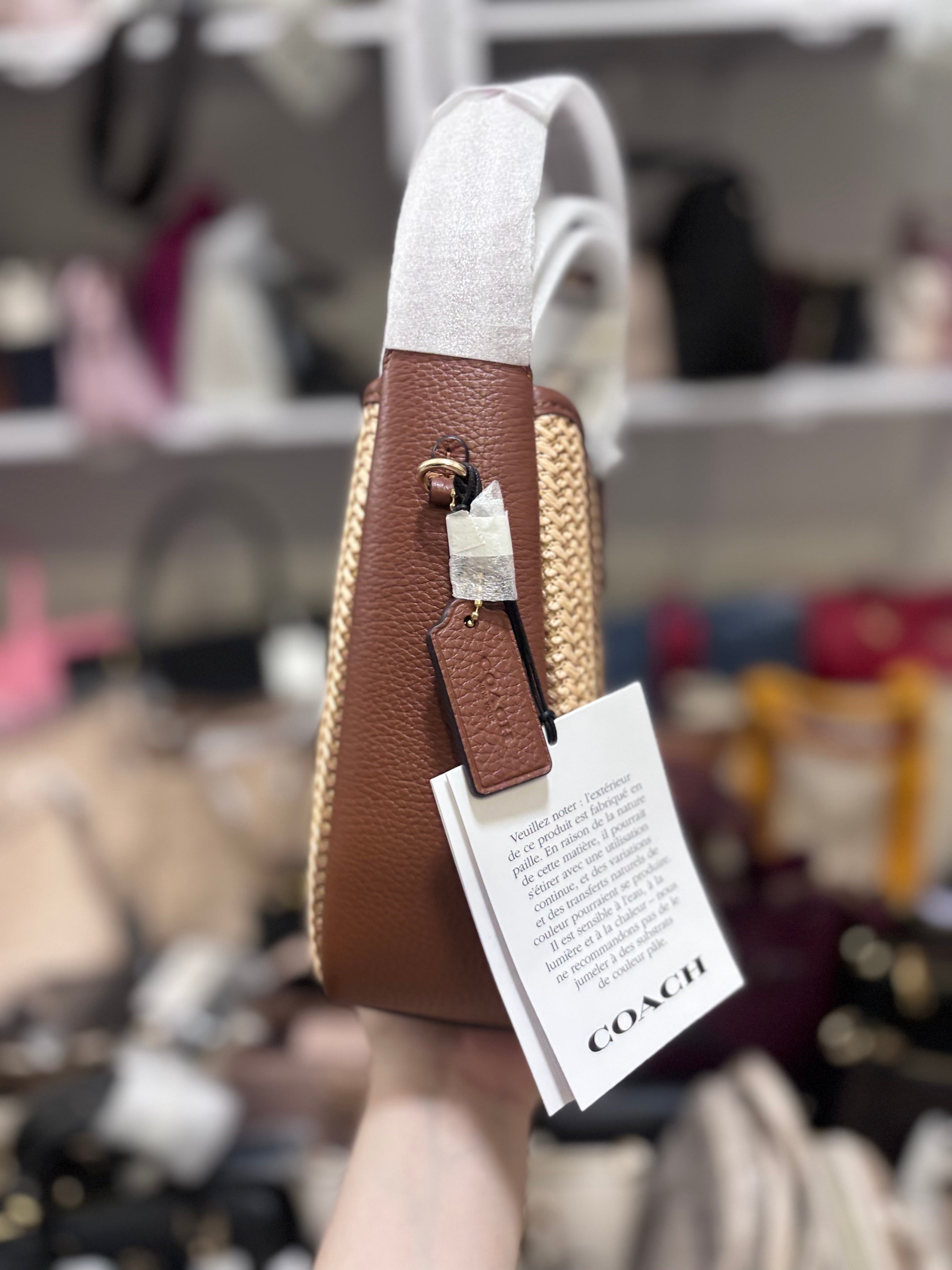 COACH Mini Crossbody Hadley Straw/Gold Multi
