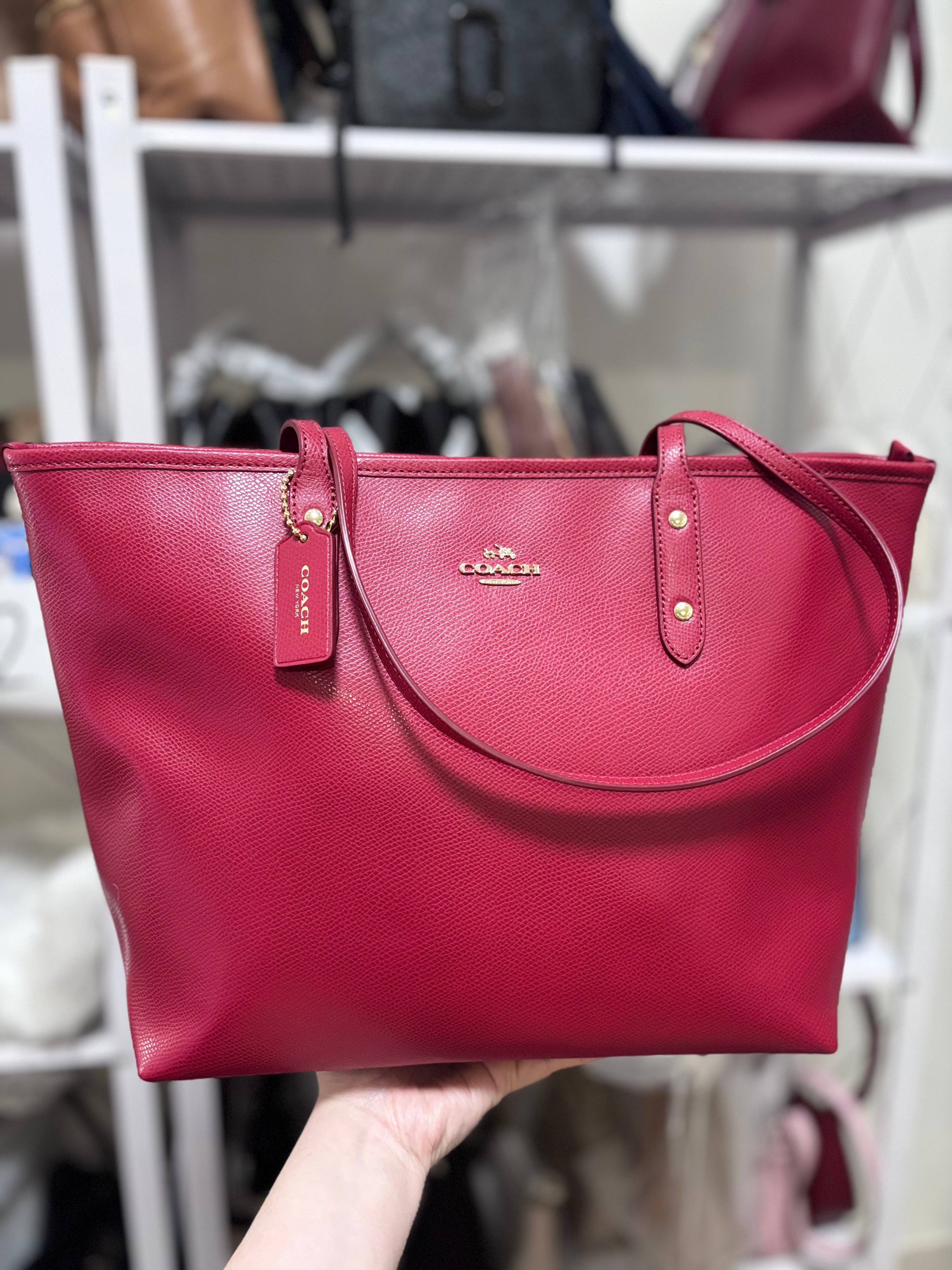 COACH Zip Top City Tote