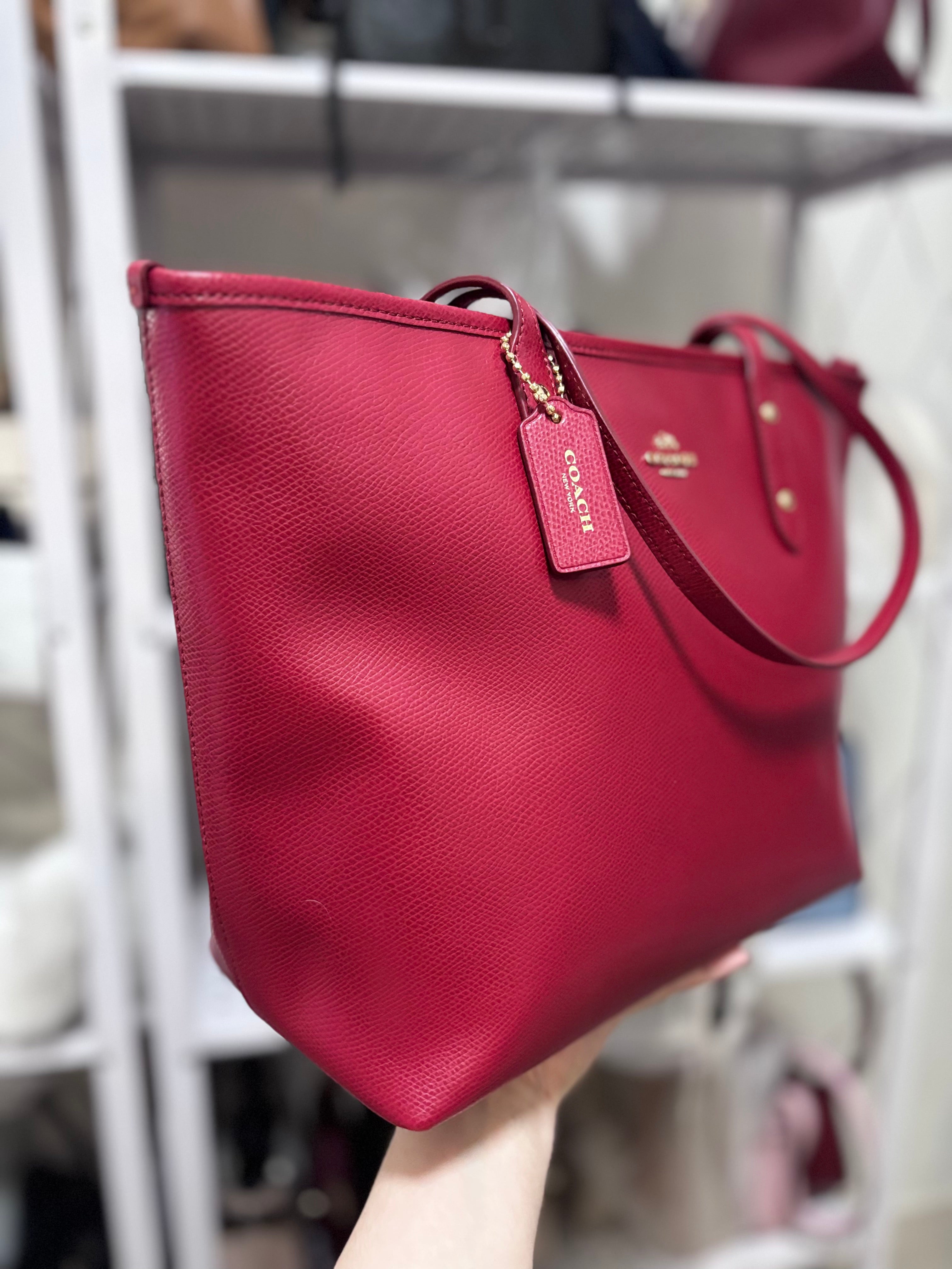 COACH Zip Top City Tote