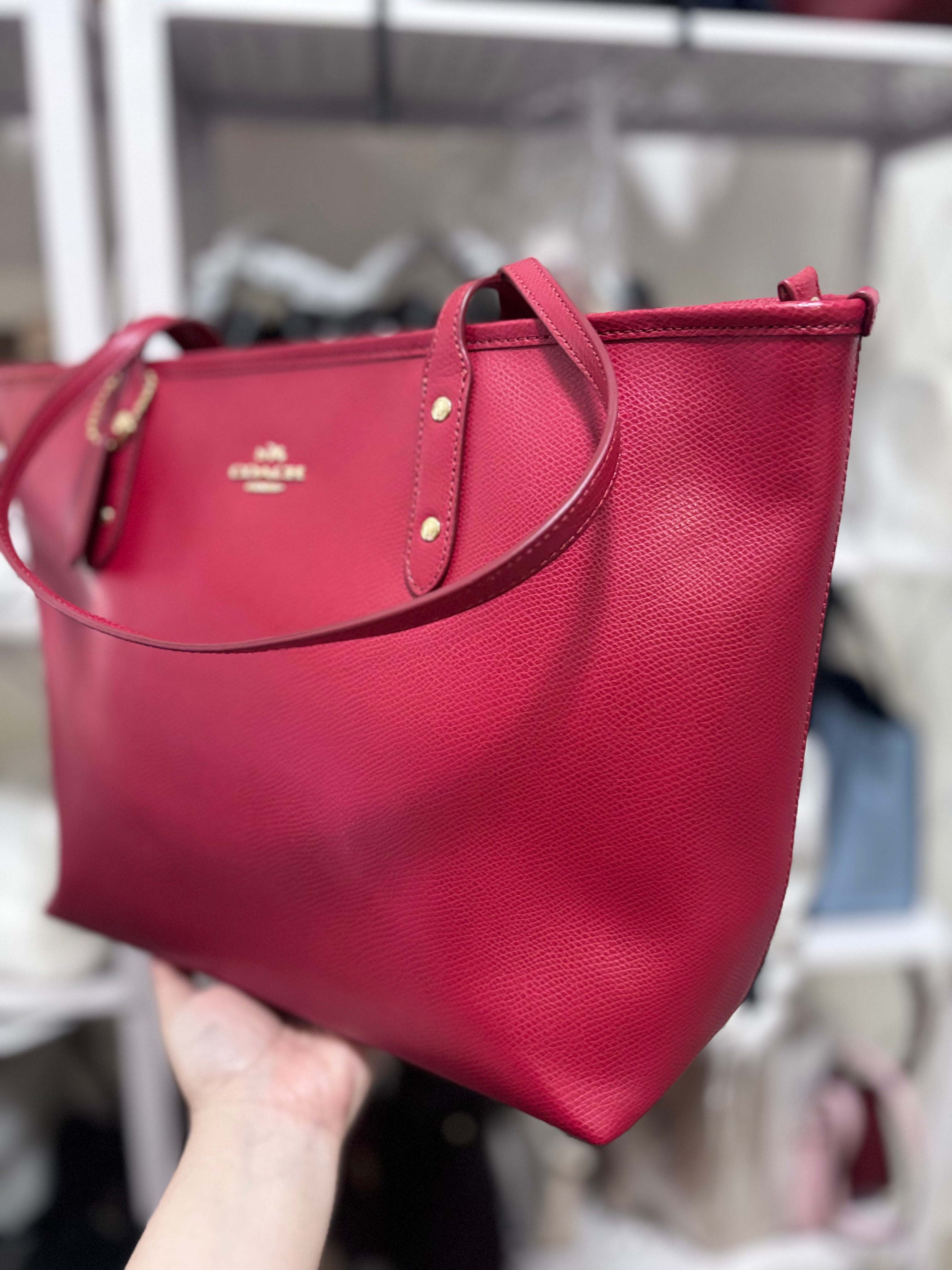 COACH Zip Top City Tote