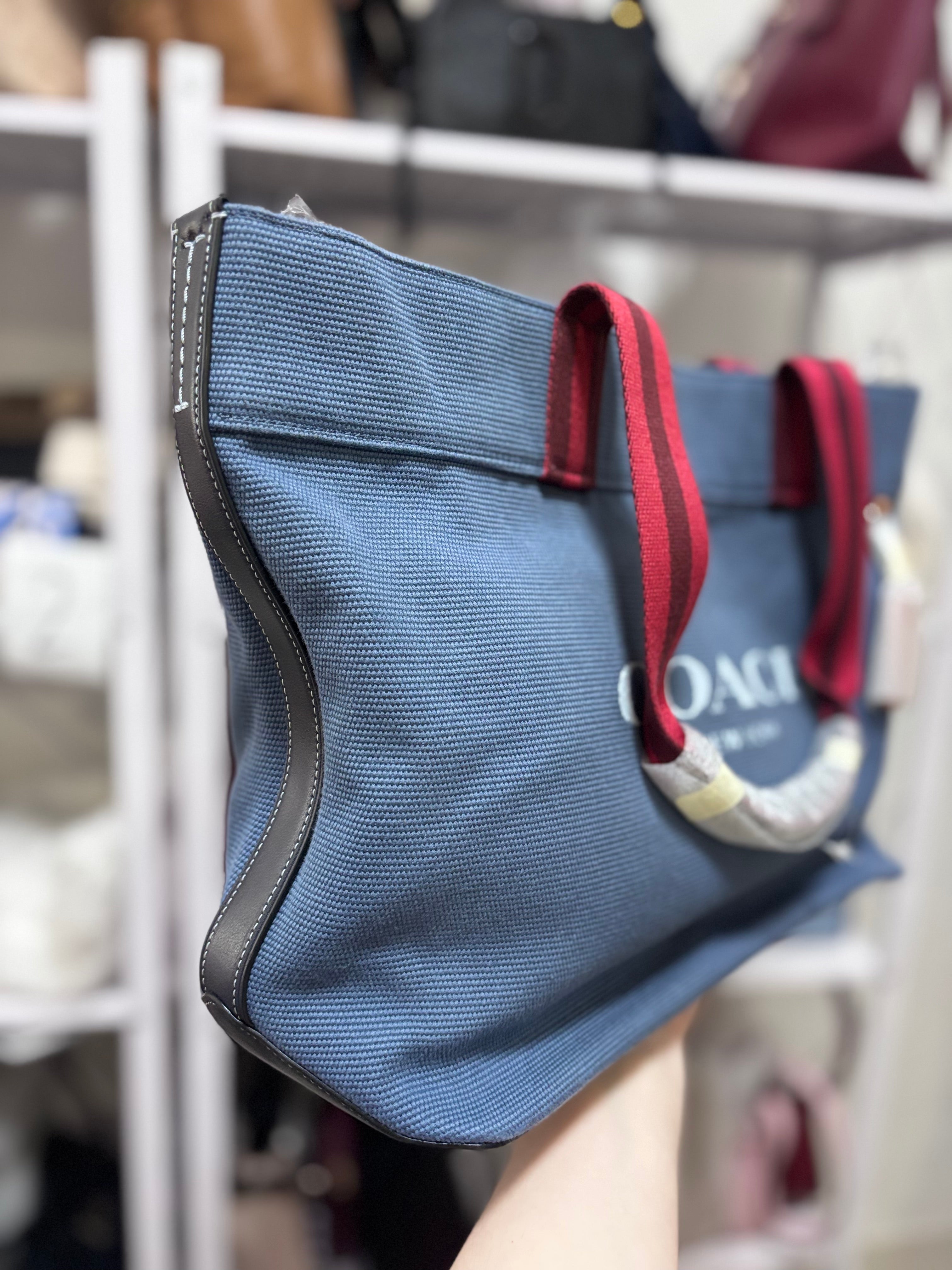 COACH Denim Large Tote Canvas